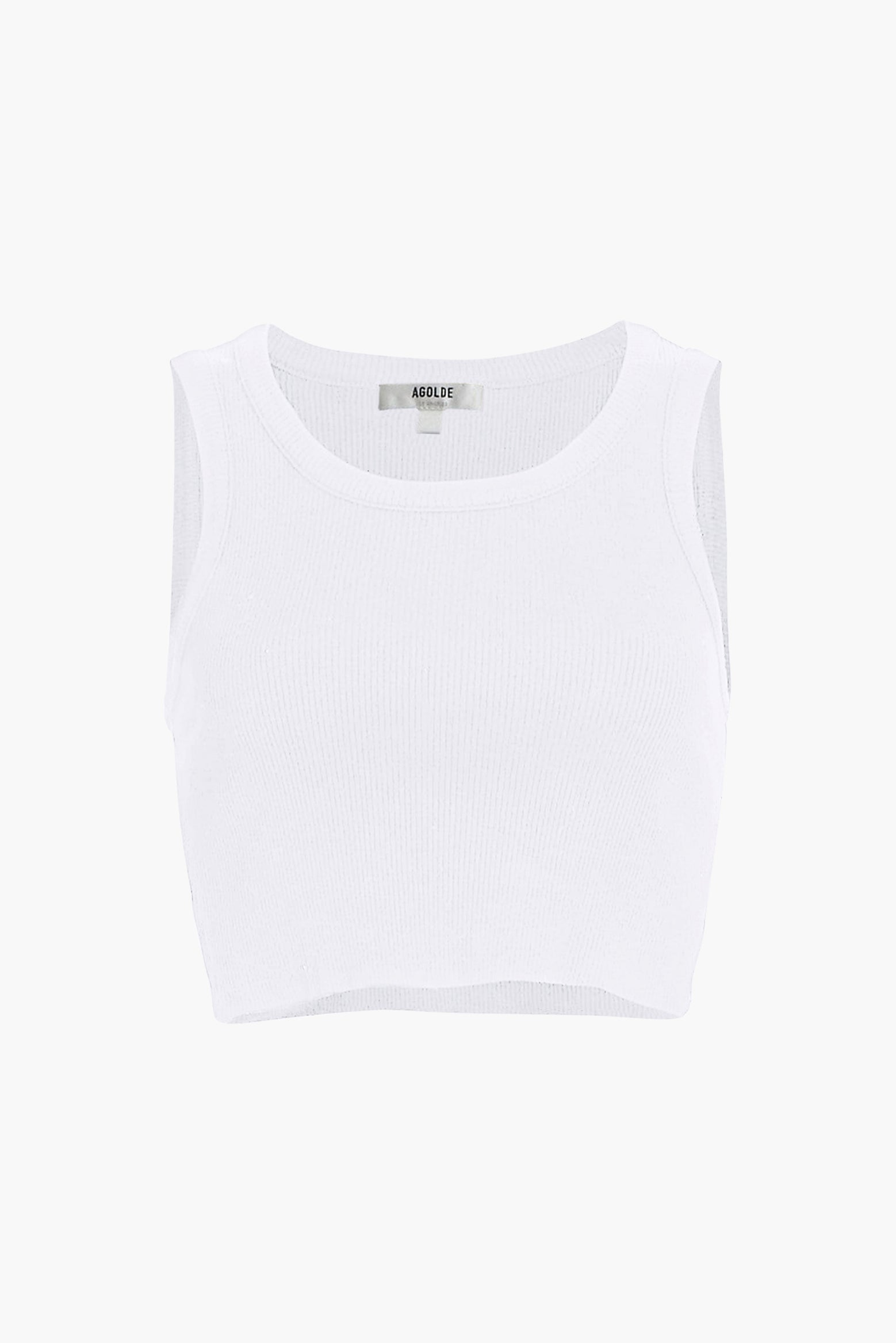 Agolde Cropped Poppy Tank in White available at TNT The New Trend Australia.