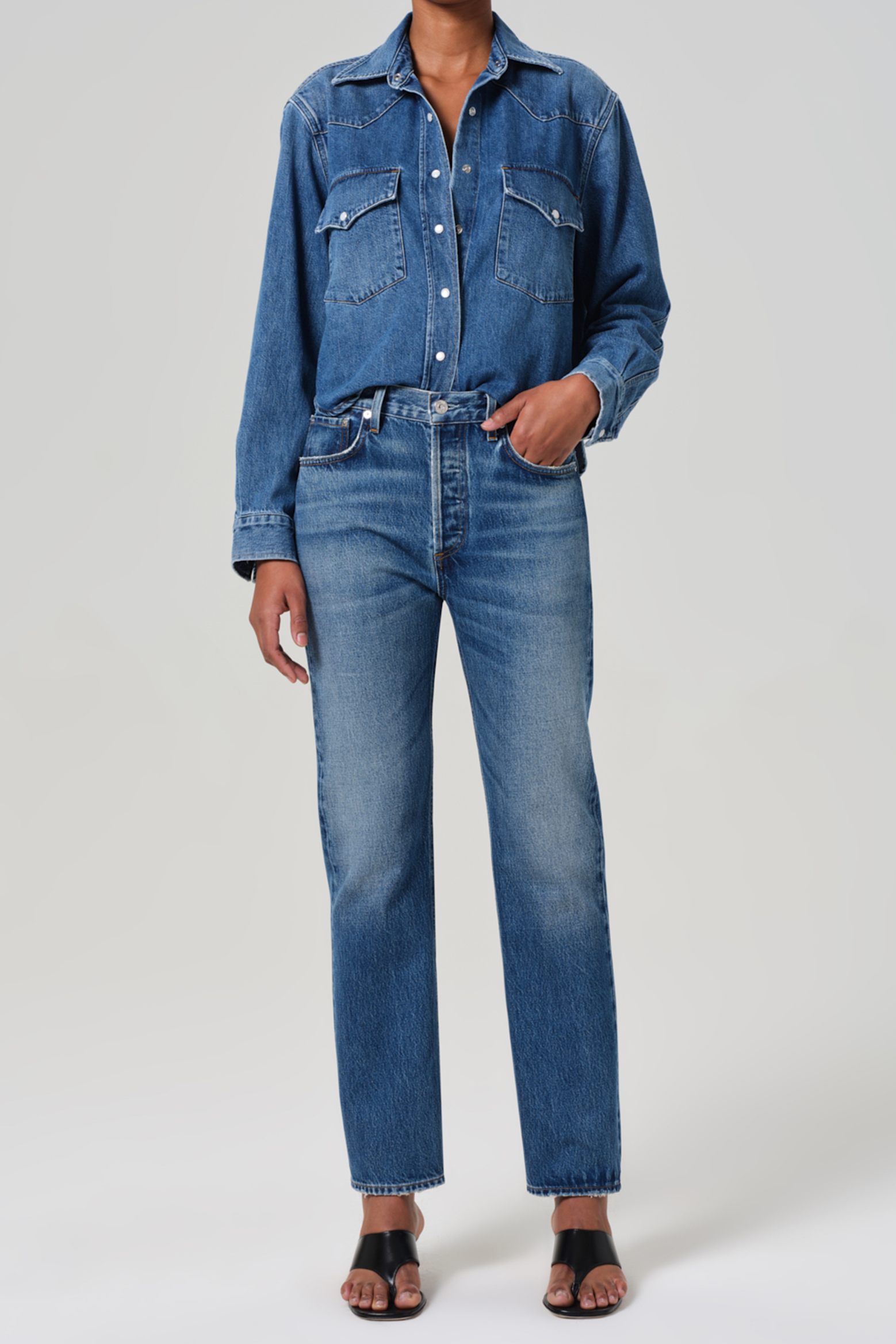 CITIZENS OF HUMANITY CROPPED WESTERN SHIRT | THE NEW TREND