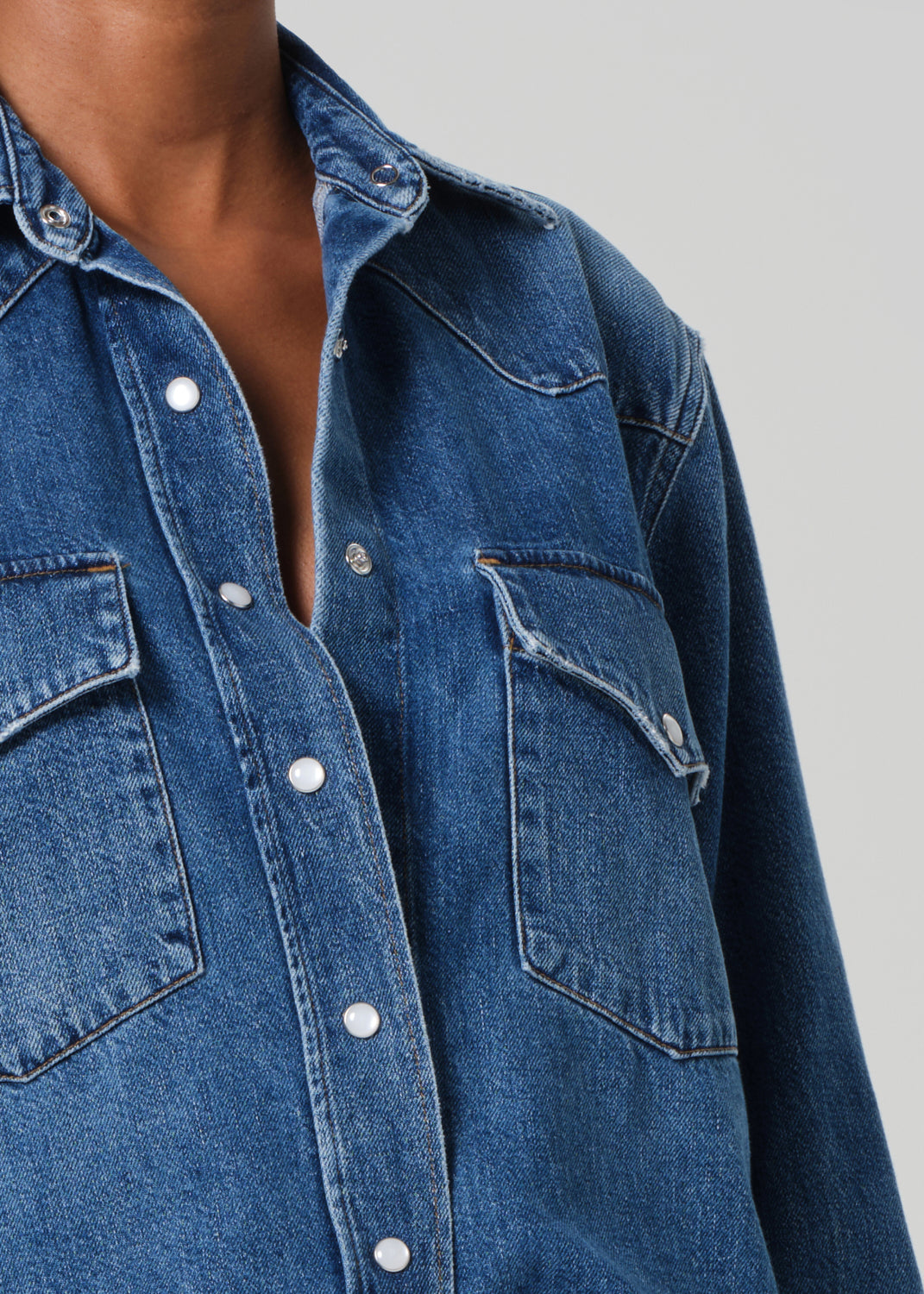CITIZENS OF HUMANITY CROPPED WESTERN SHIRT | THE NEW TREND