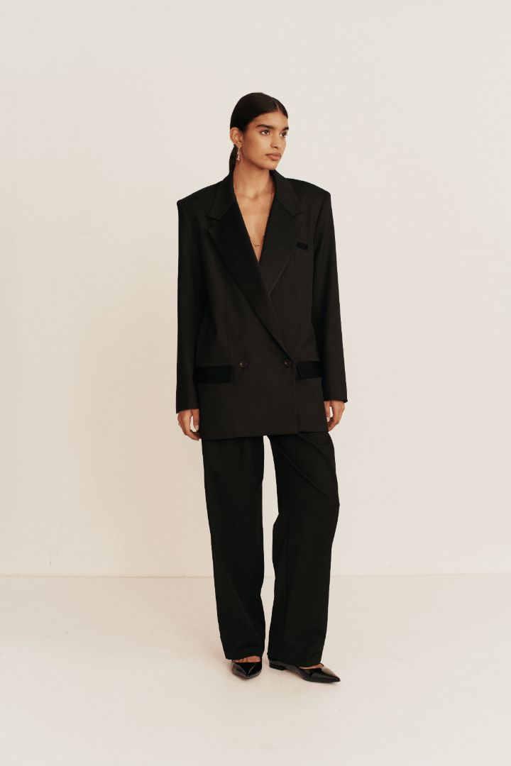 ESSE STUDIOS Tux Double Blazer in Black available at The New Trend Australia