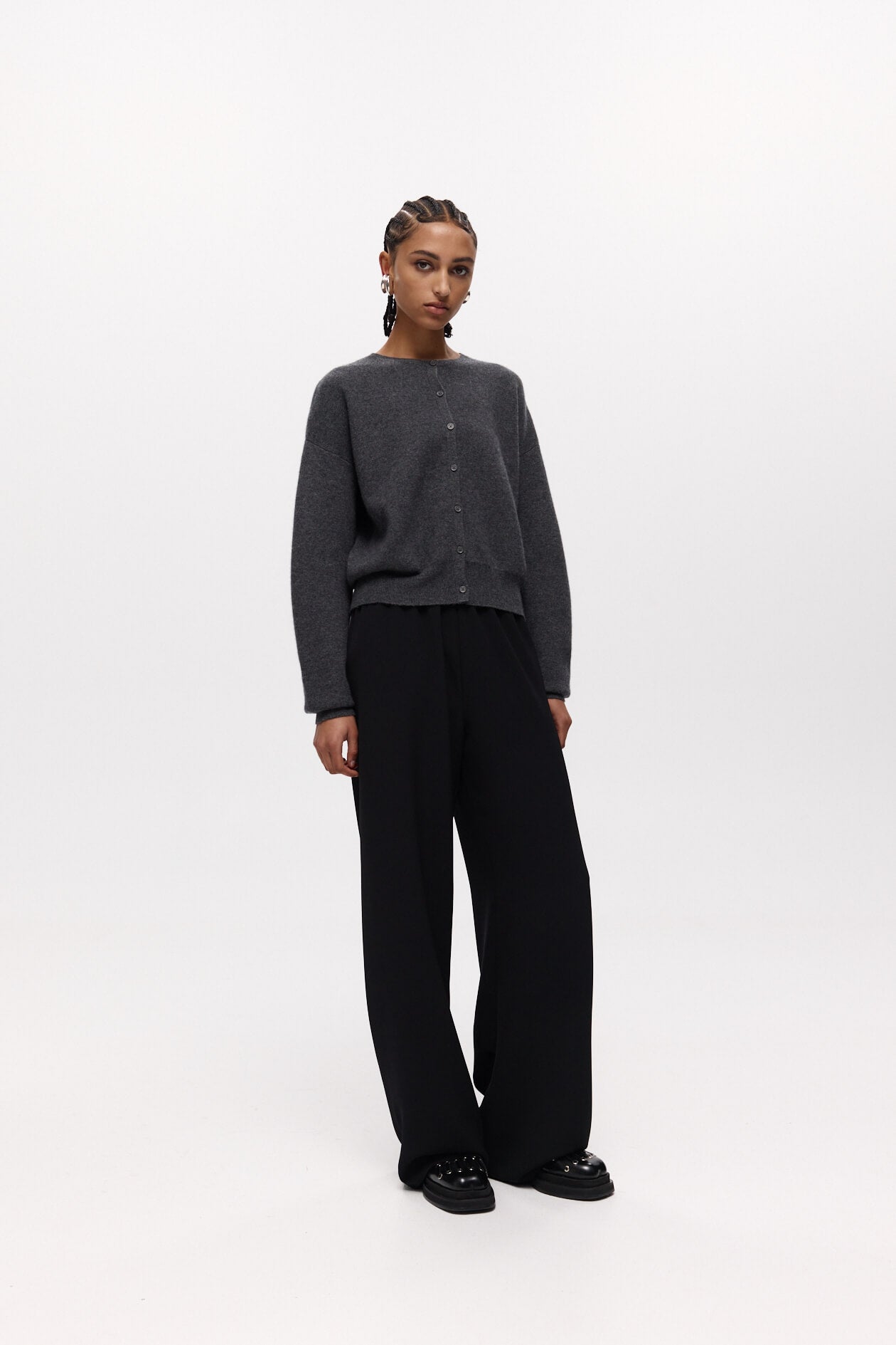 The Harris Tapper Irving Pant in black is available at The New Trend