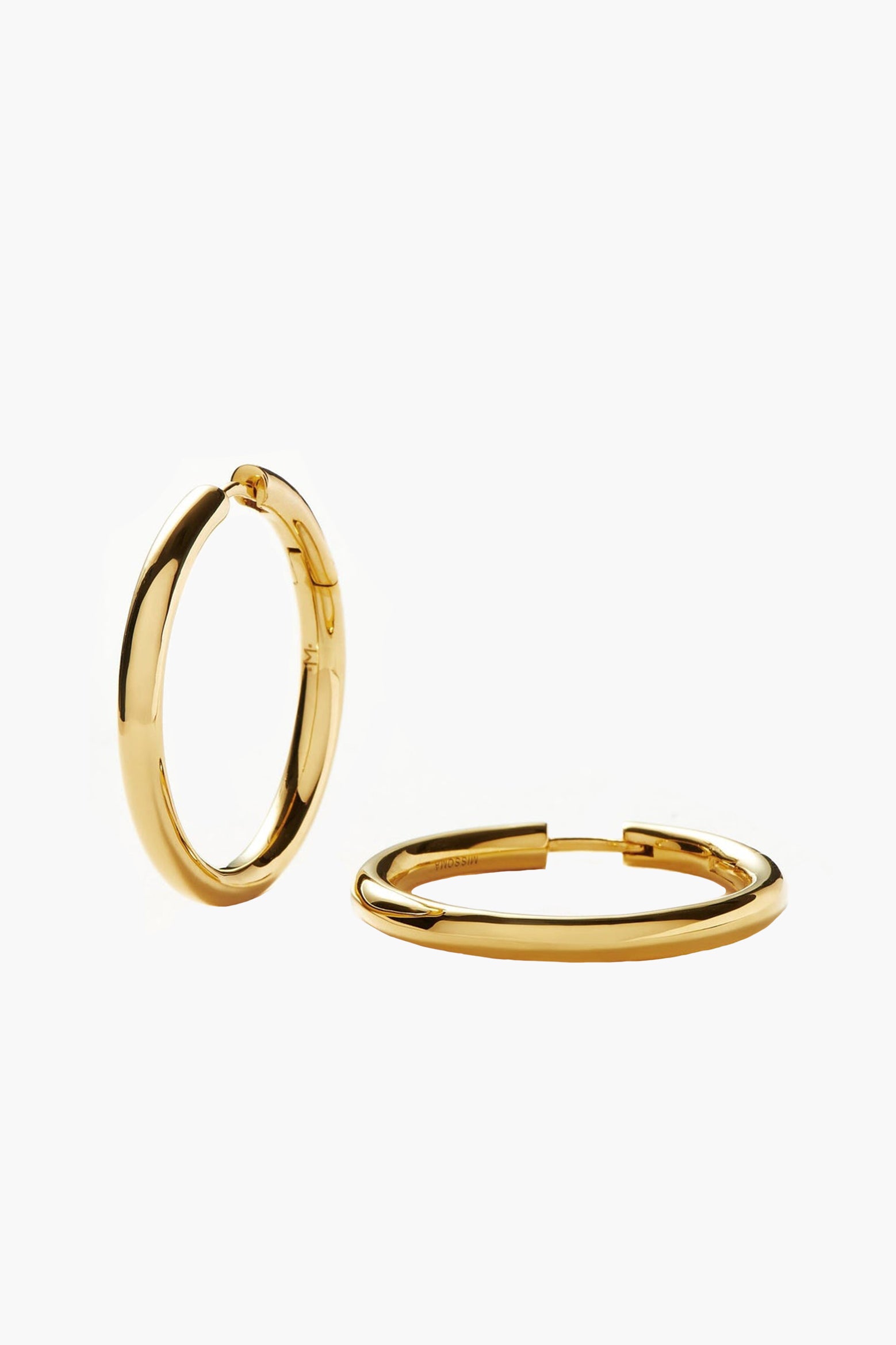 The Missoma Classic Tunnel Large Hoop Earrings in Gold available at The New Trend Australia