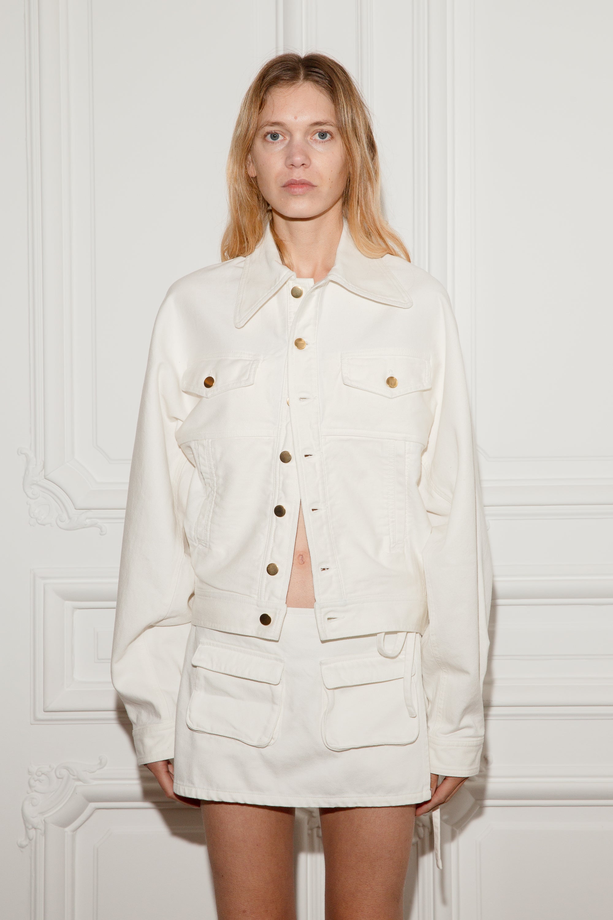 MÔNOT WHITE DENIM JACKET | THE NEW TREND