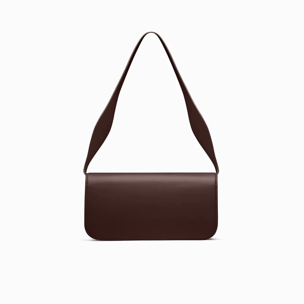 Neous Phoenix Leather Baguette in Dark Chocolate available at TNT The New Trend Australia.