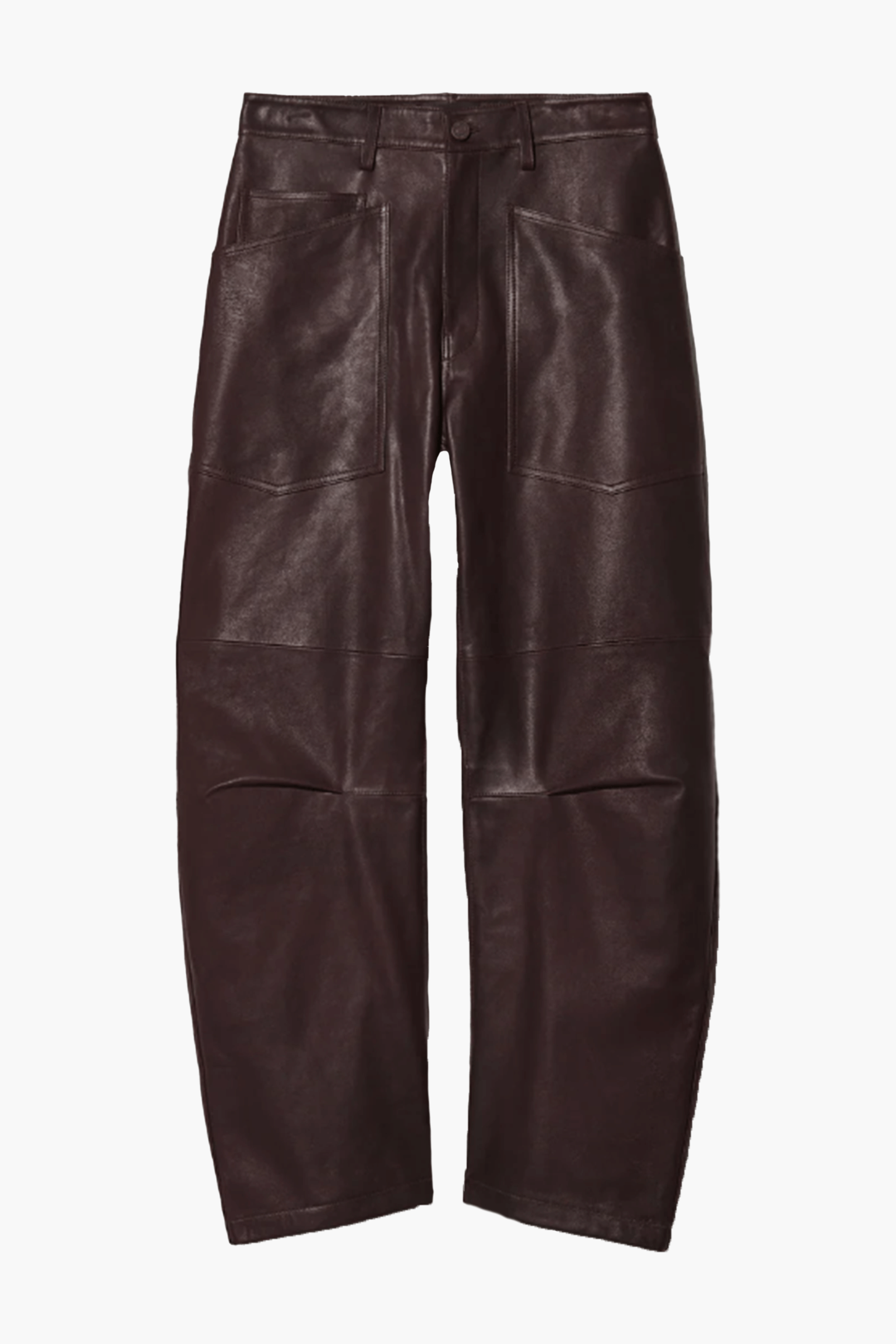 NILI LOTAN SHON LEATHER PANT IN DARK BROWN | THE NEW TREND