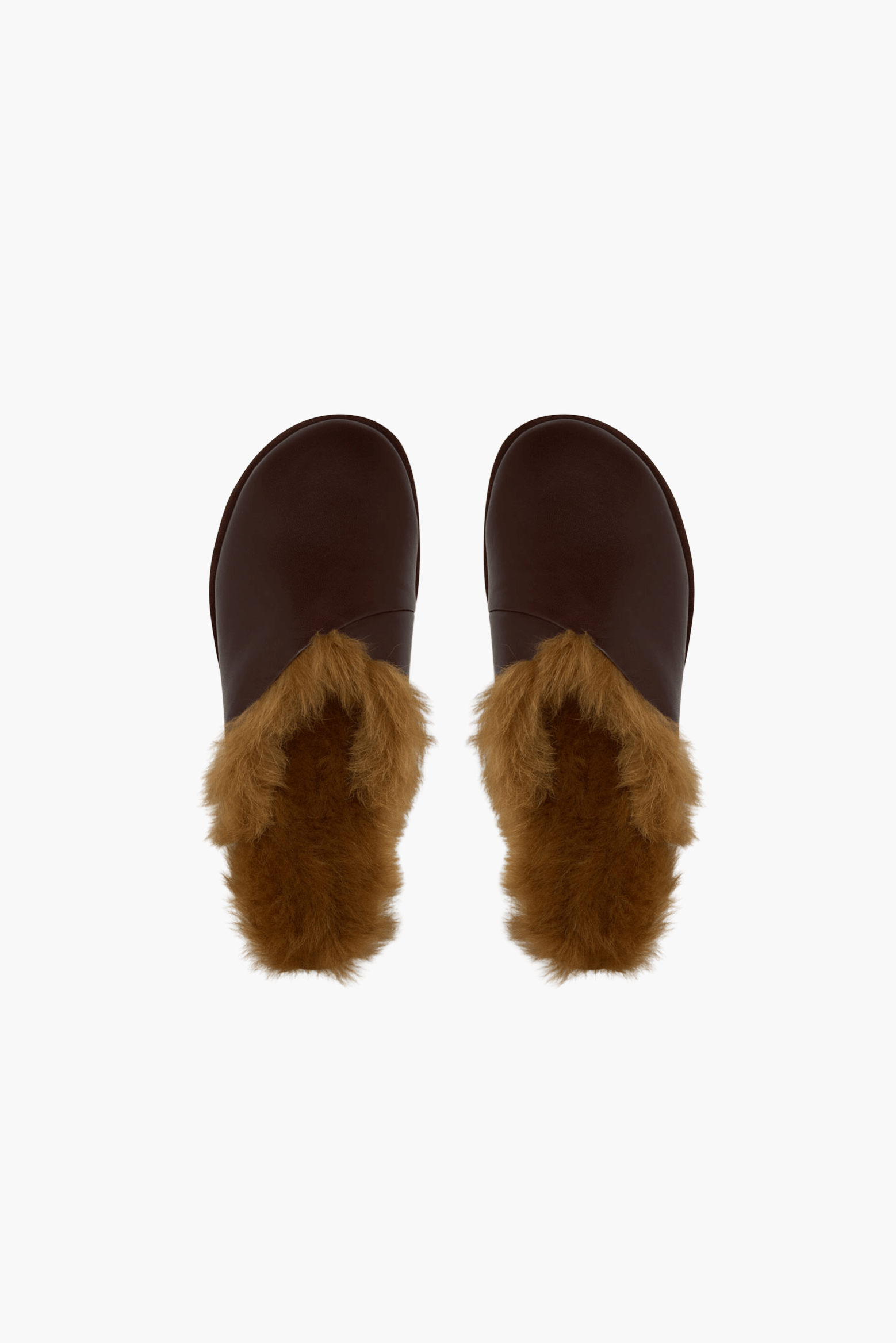 NEOUS ATIK SHEARLING SLIP ON MULE IN DARK CHOCOLATE | THE NEW TREND