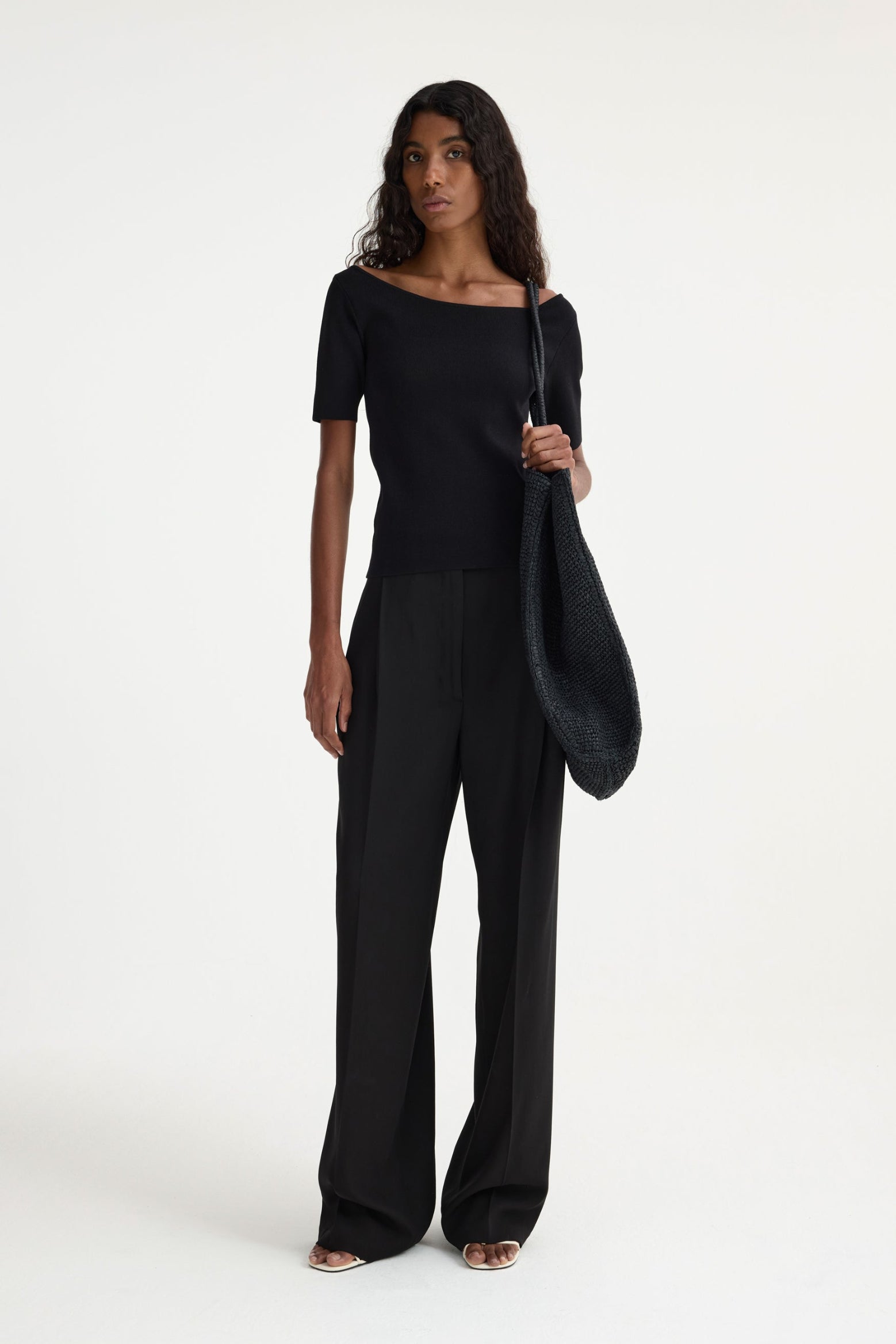 RÓHE BOAT NECK KNITTED TOP | THE NEW TREND