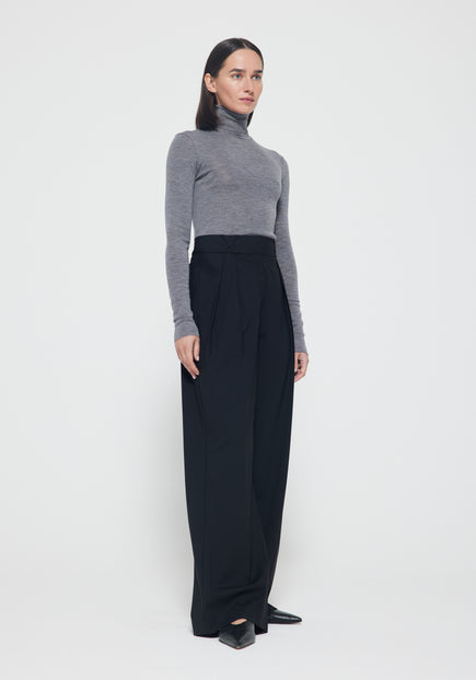 Rohe Fine Merino Turtleneck in Grey Melange available at TNT The New Trend Australia
