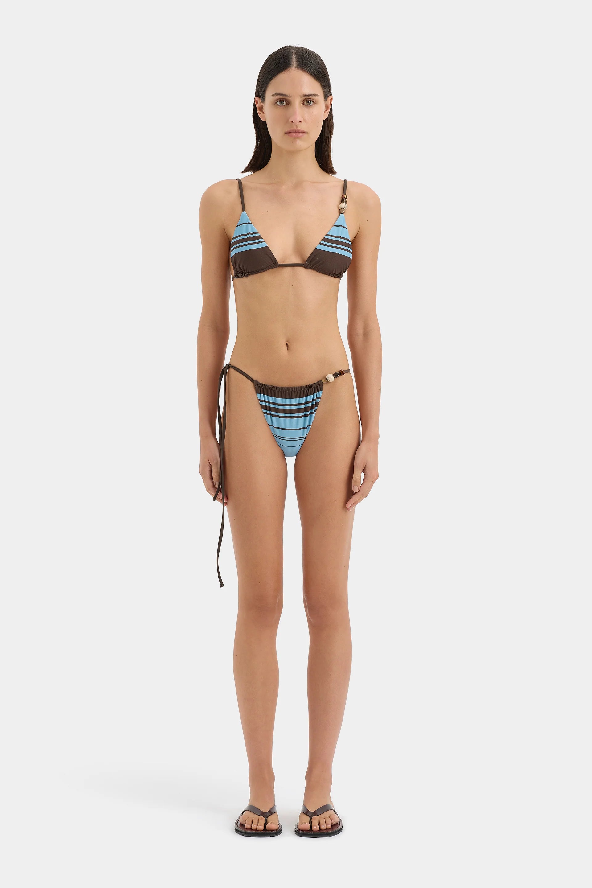 SIR RIOJA STRING TRIANGLE TOP AND BOTTOM IN PACHA MINERAL STRIPE | THE NEW TREND
