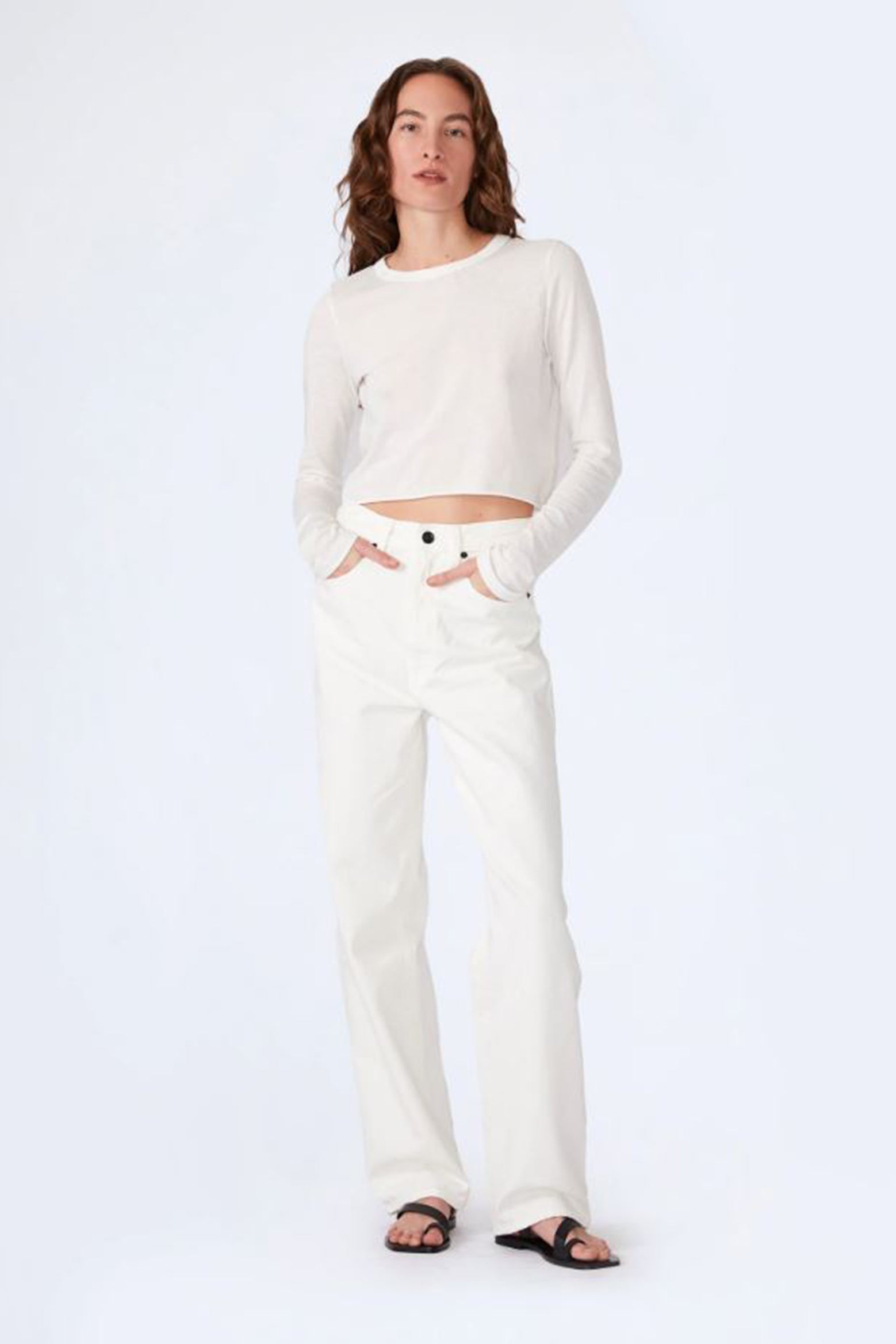The Slvrlake Koko Jean in White available at The New Trend Australia