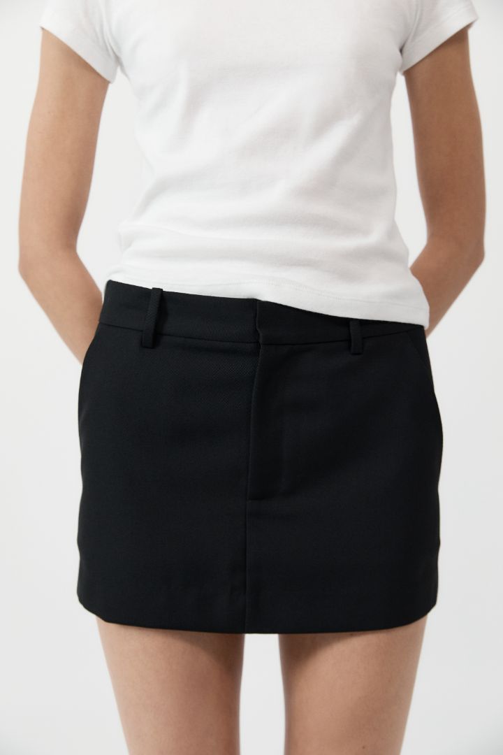 ST. AGNI Carter Mini Skirt in Black available at The New Trend Australia