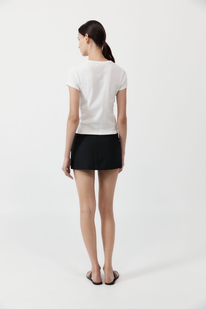 ST. AGNI Carter Mini Skirt in Black available at The New Trend Australia