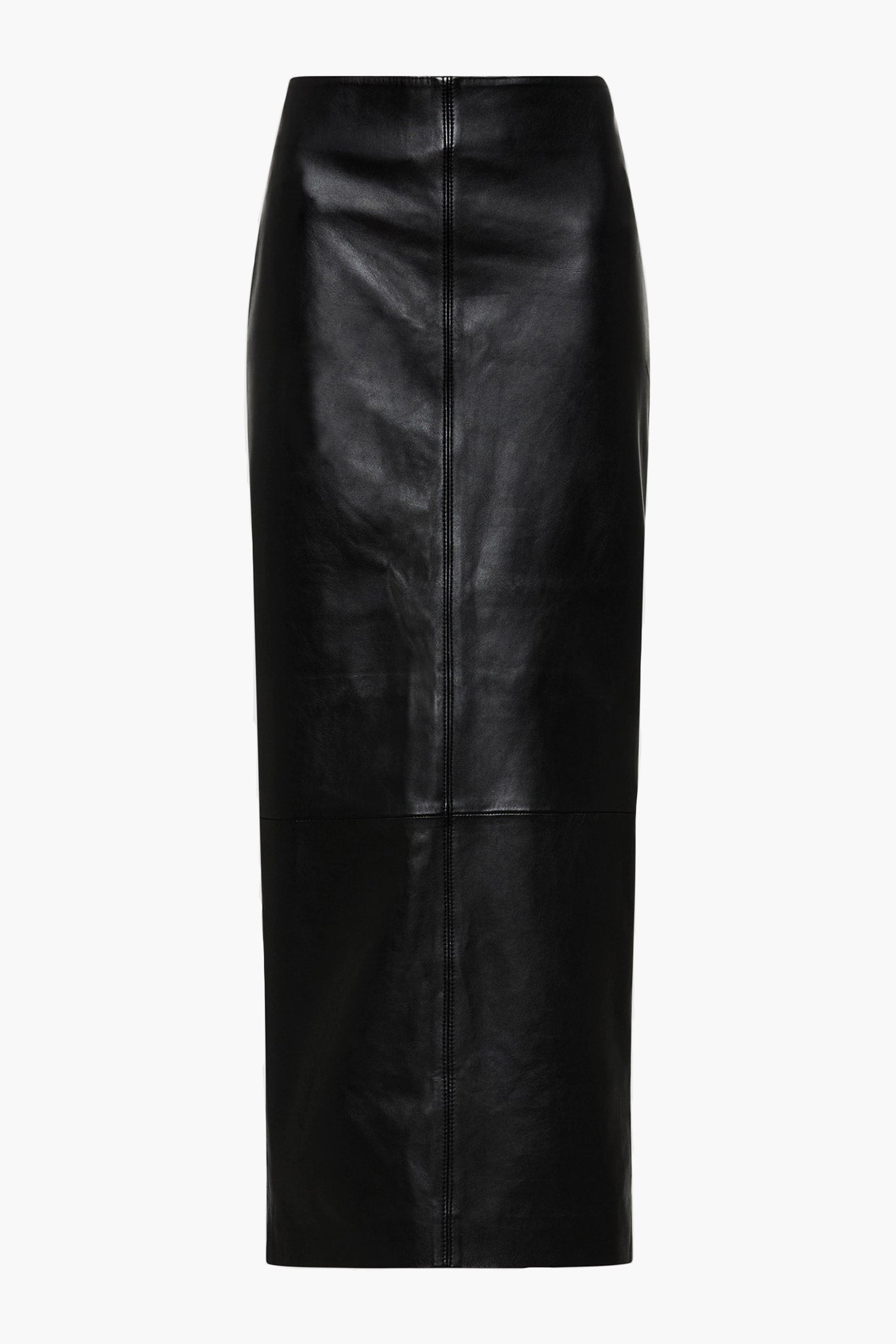 The St Agni Leather Column Skirt in Black available at The New Trend Australia