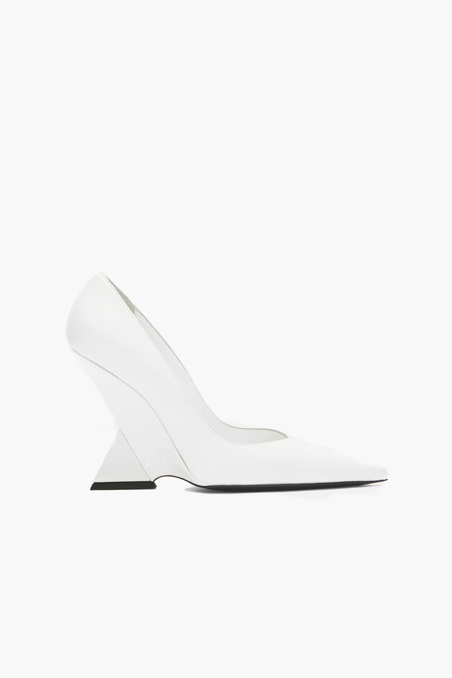THE ATTICO Cheope Pump in White/Nichel | The New Trend