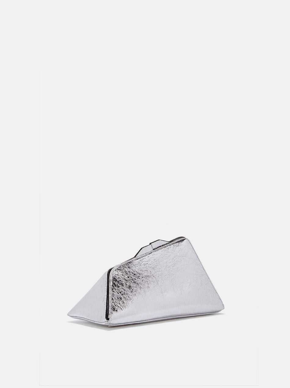 THE ATTICO '8.30 PM' CLUTCH IN SILVER | THE NEW TREND