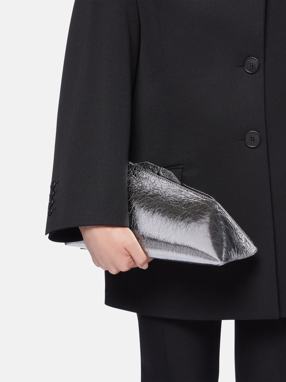 THE ATTICO '8.30 PM' CLUTCH IN SILVER | THE NEW TREND