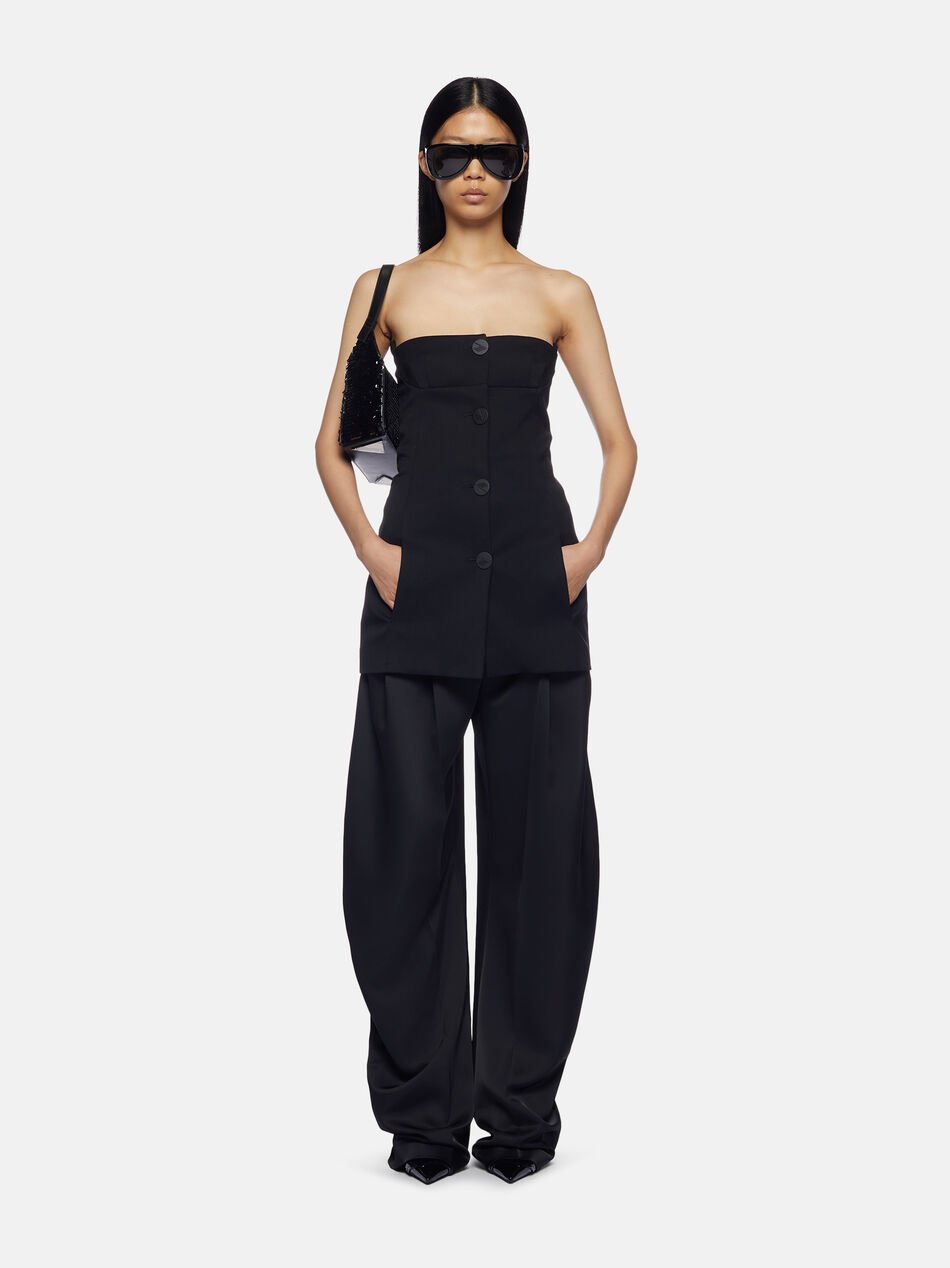 The Attico Bustier Blazer in Black available at TNT The New Trend