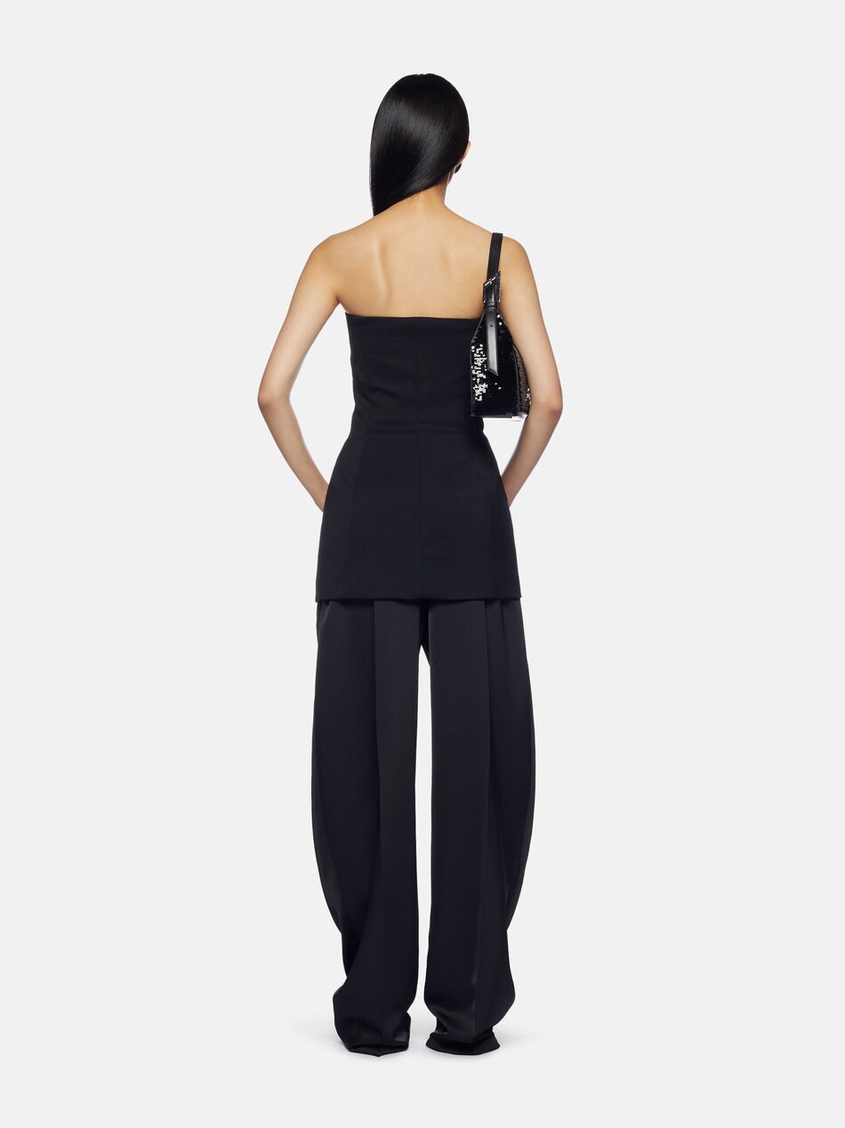 The Attico Bustier Blazer in Black available at TNT The New Trend