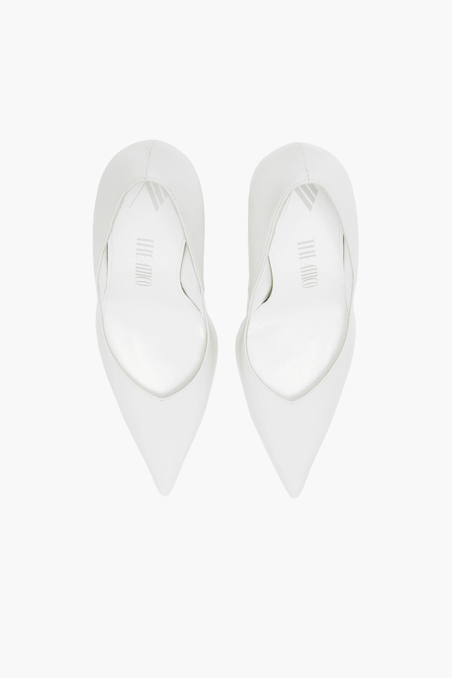 THE ATTICO Cheope Pump in White/Nichel | The New Trend