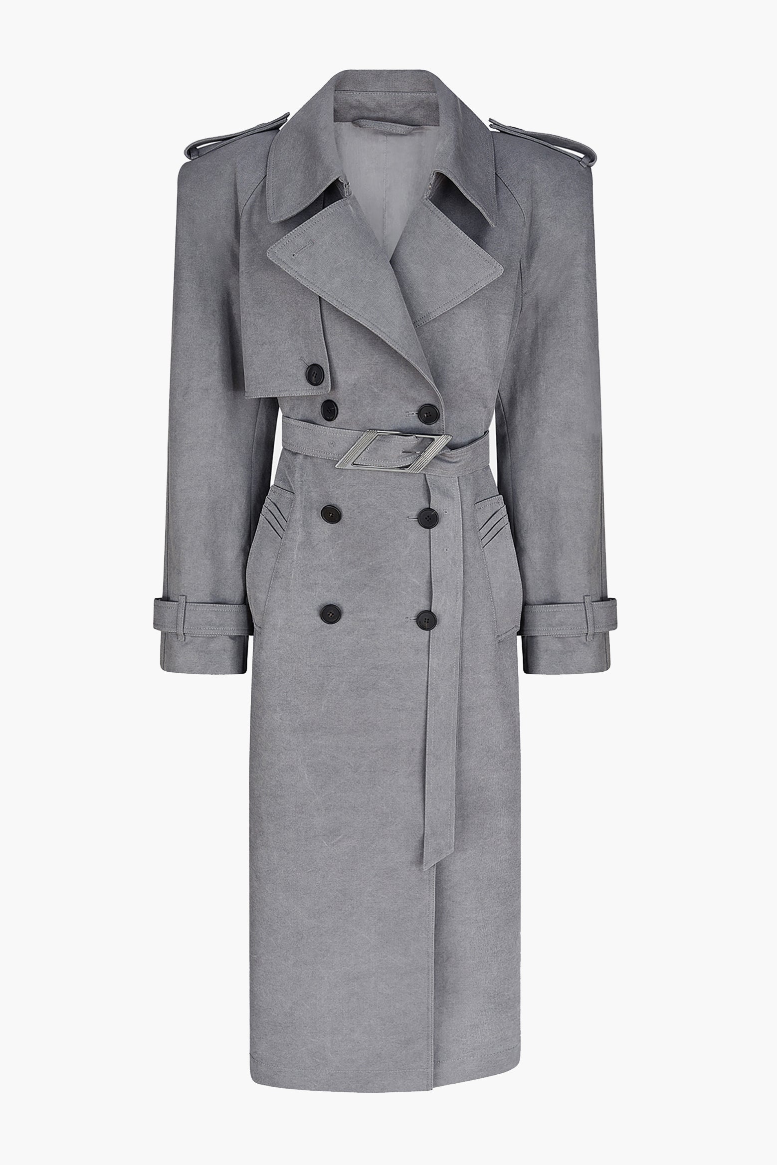 The Attico Grey Trench available at The New Trend Australia