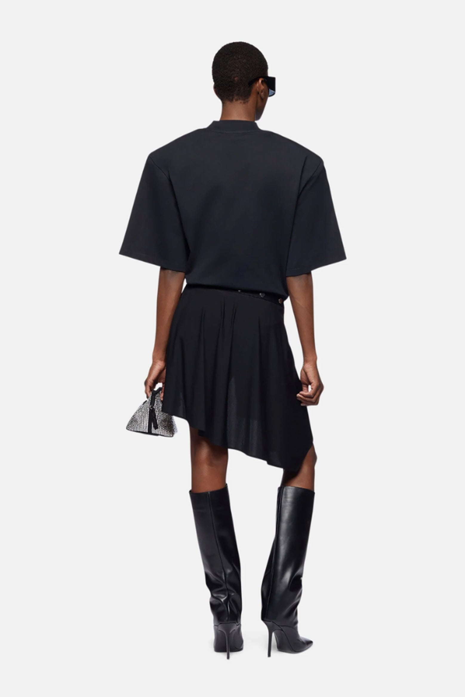 The Attico Kilie T Shirt in Black available from The New Trend Australia