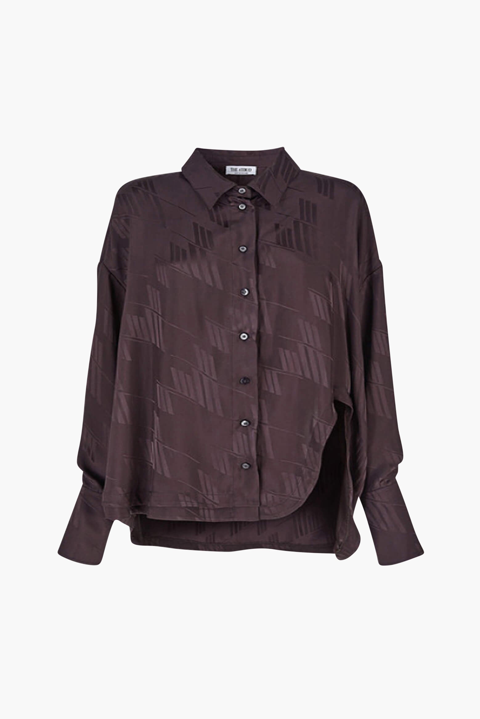 The Attico Kota Shirt in Dark Brown available at TNT The New Trend Australia.