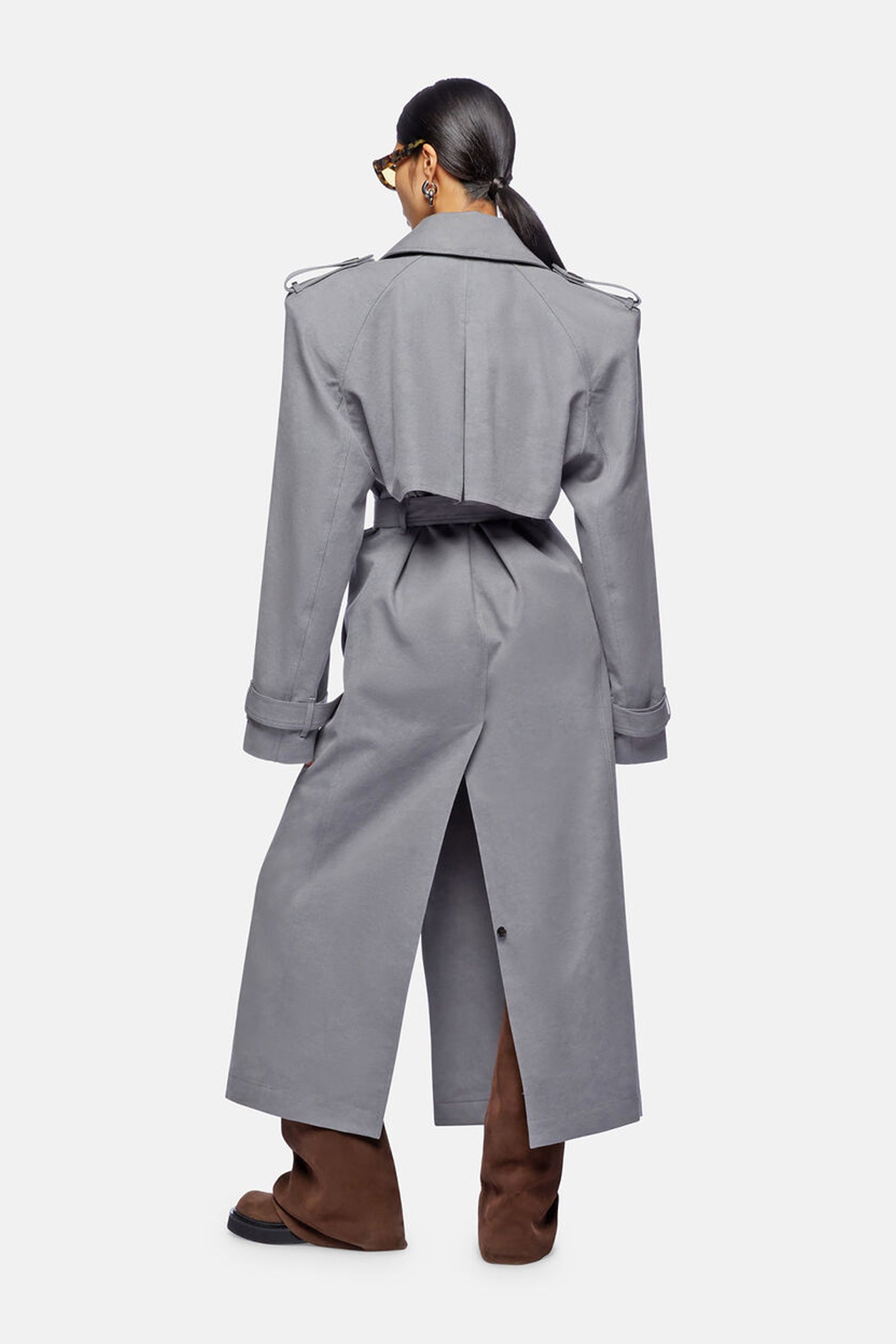 The Attico Grey Trench available at The New Trend Australia