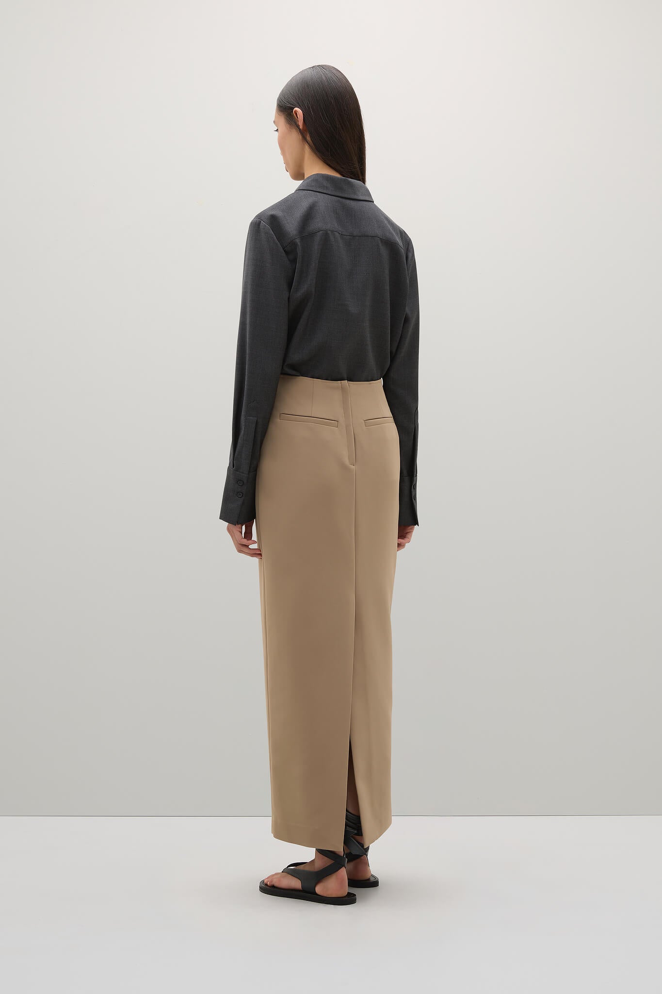 A.EMERY PHILIPPA WOOL SHIRT IN CHARCOAL | THE NEW TREND