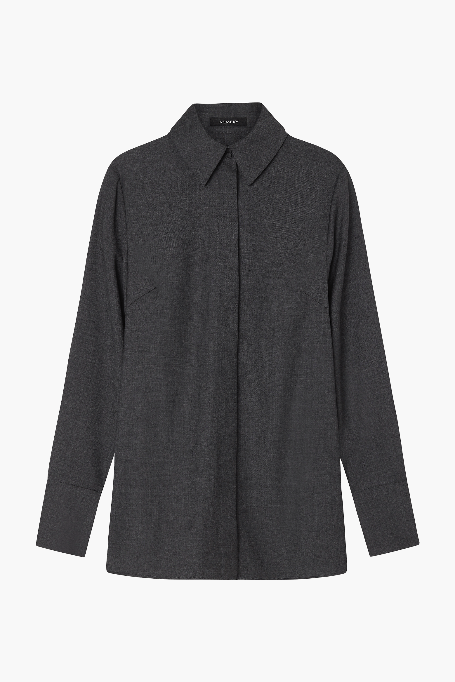 A.EMERY PHILIPPA WOOL SHIRT IN CHARCOAL | THE NEW TREND