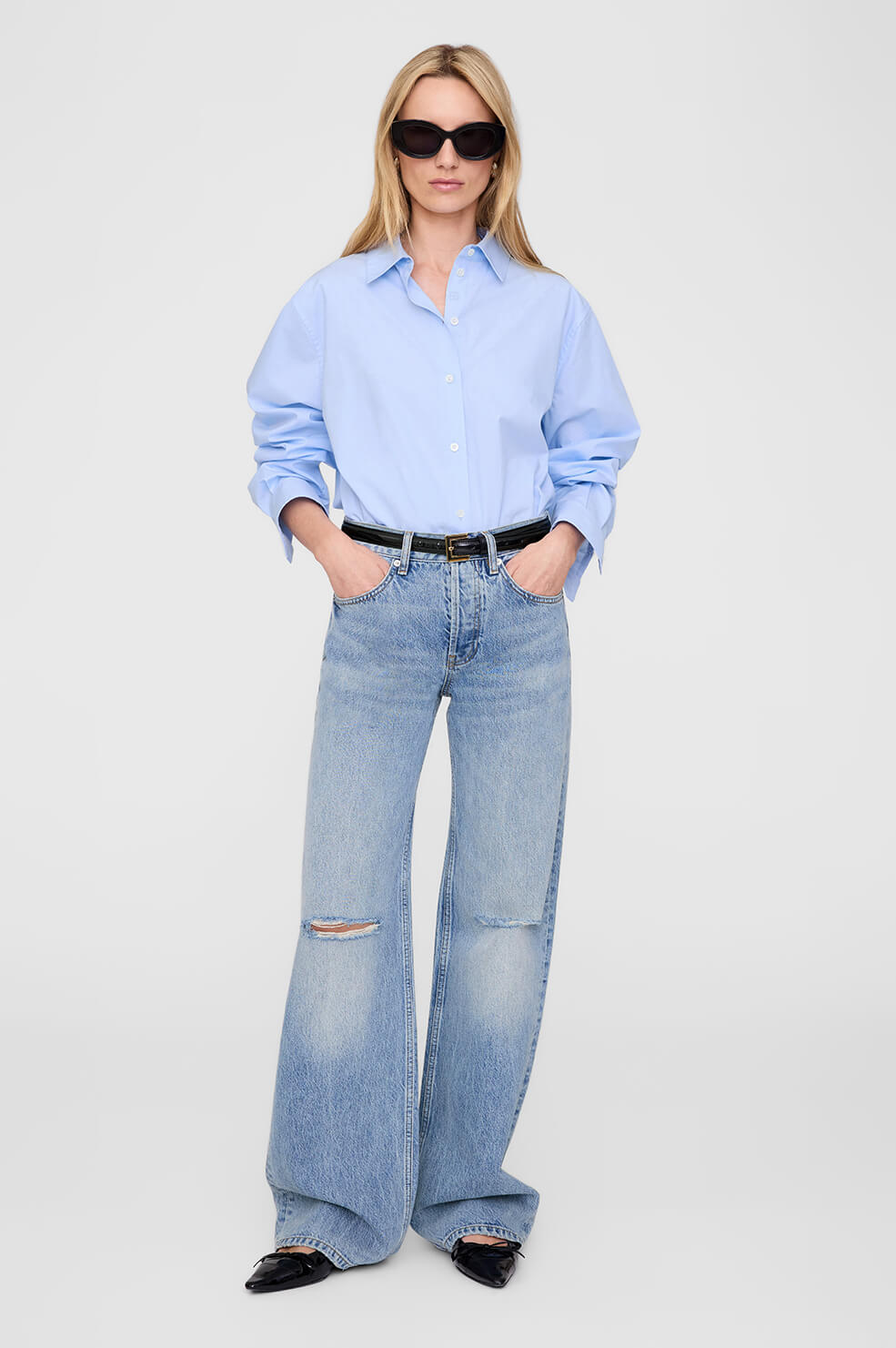 ANINE BING ESSIE SHIRT IN BLUE | THE NEW TREND
