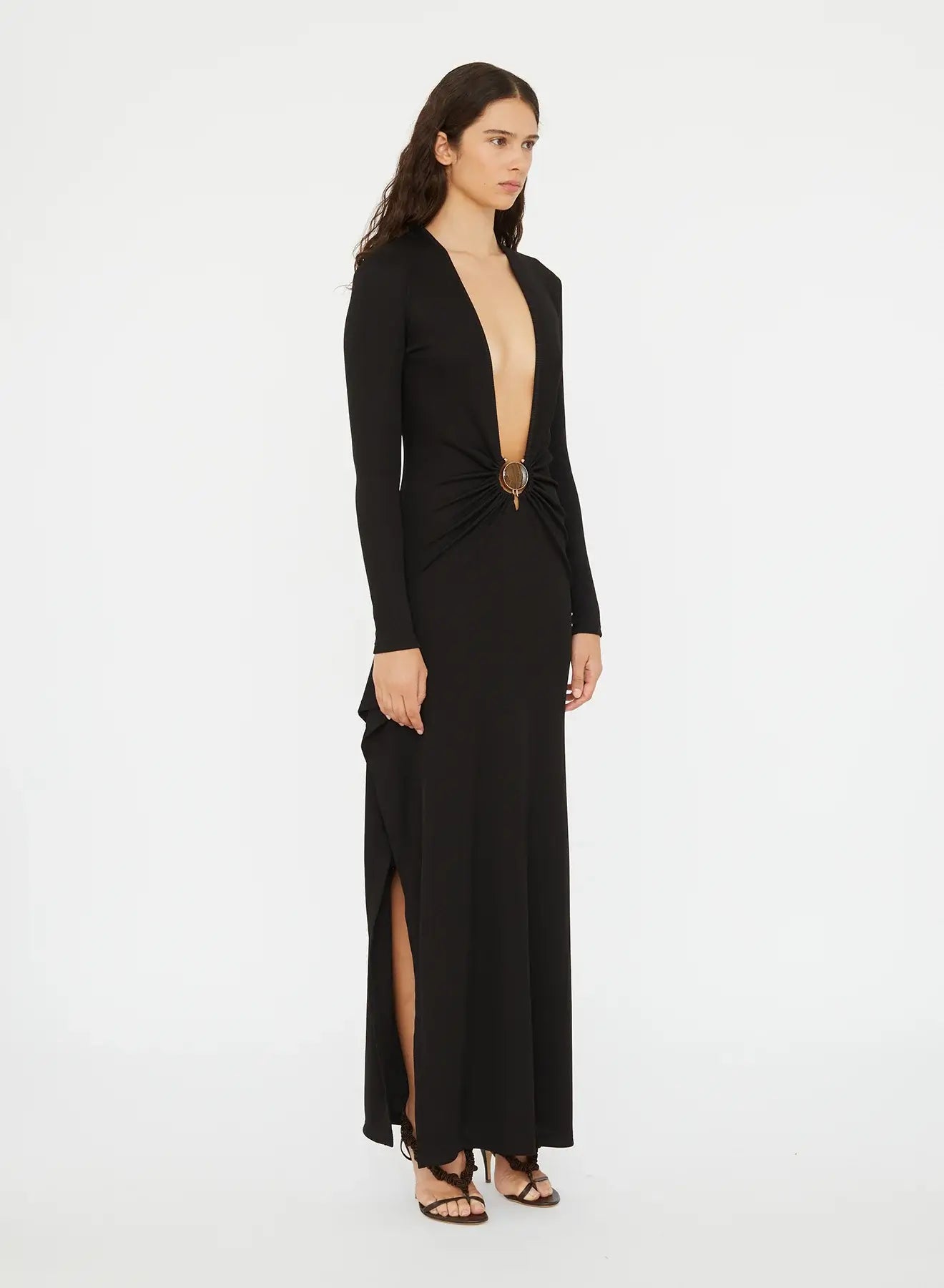 CHRISTOPHER ESBER MINERAL STONE CASCADE L/S DRESS | THE NEW TREND