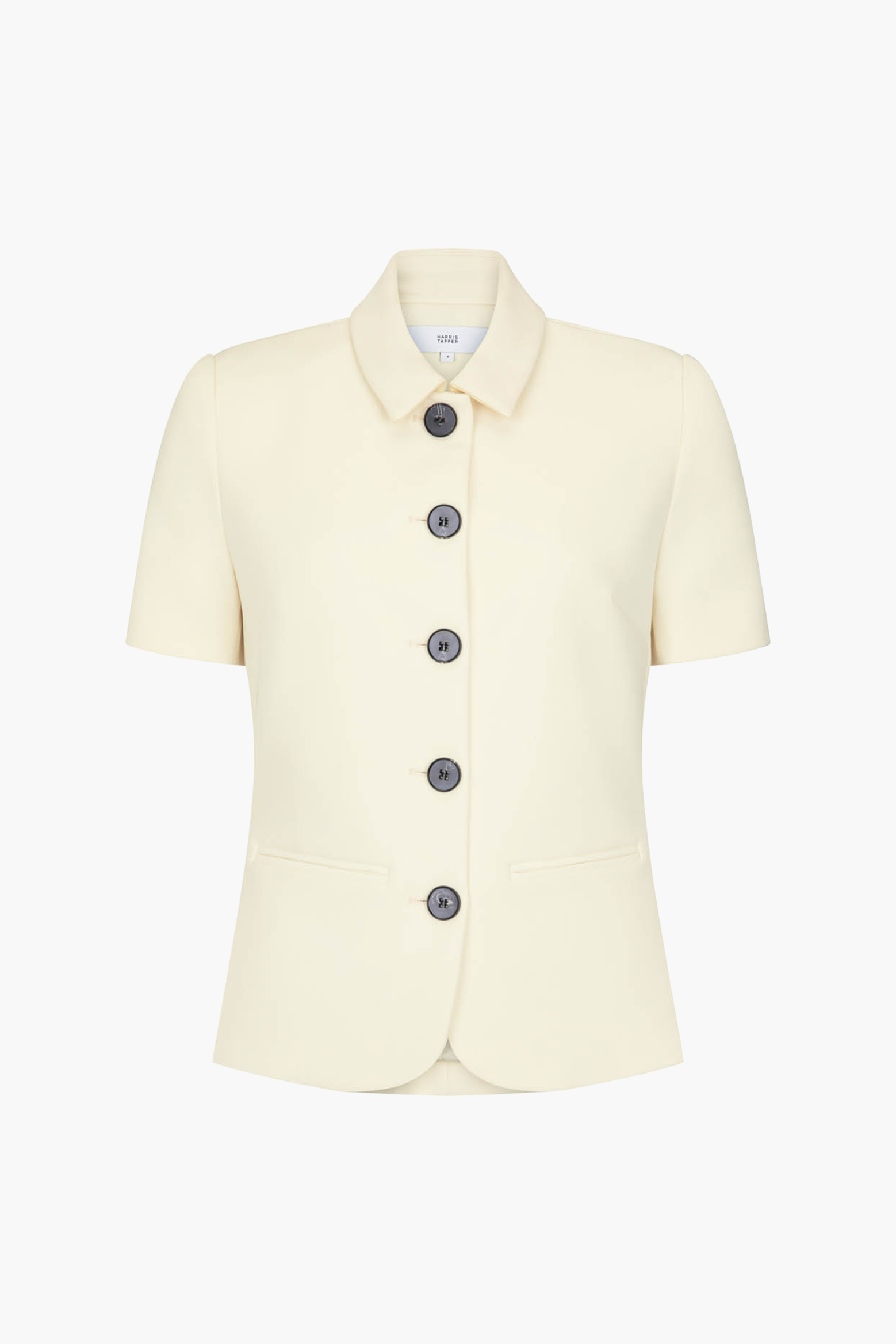 HARRIS TAPPER SHORT SLEEVE BARDOT BLAZER IN BONE | THE NEW TREND