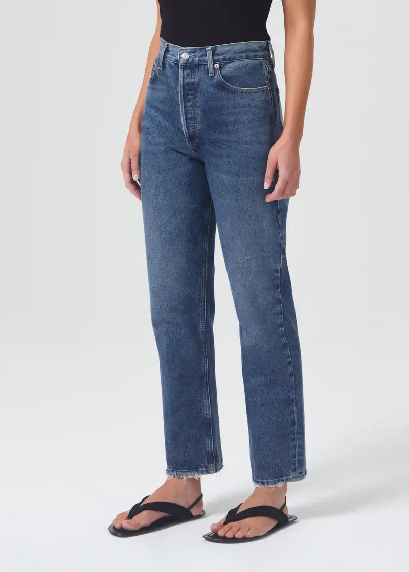 Agolde 90's Pinch Waist High Rise Straight Jean in Range from The New Trend