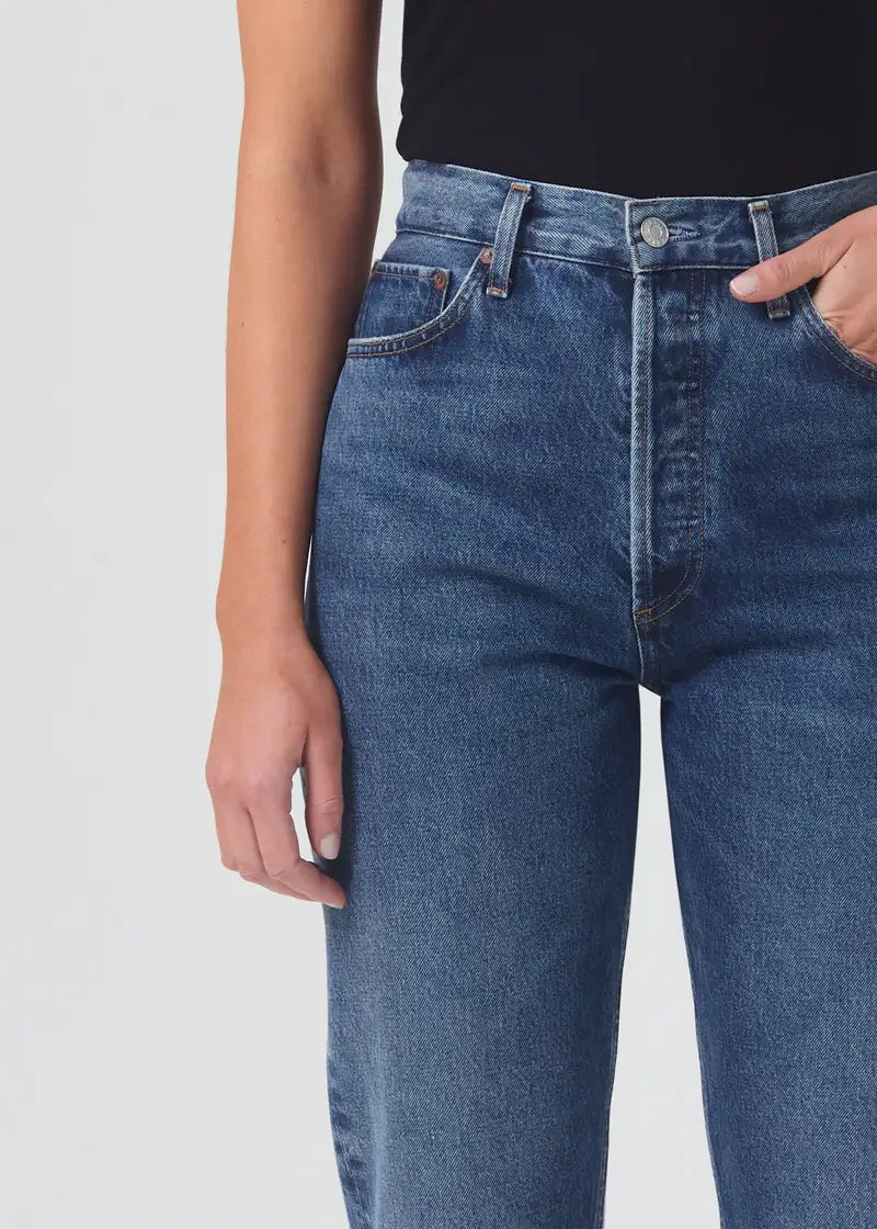 Agolde 90's Pinch Waist High Rise Straight Jean in Range from The New Trend