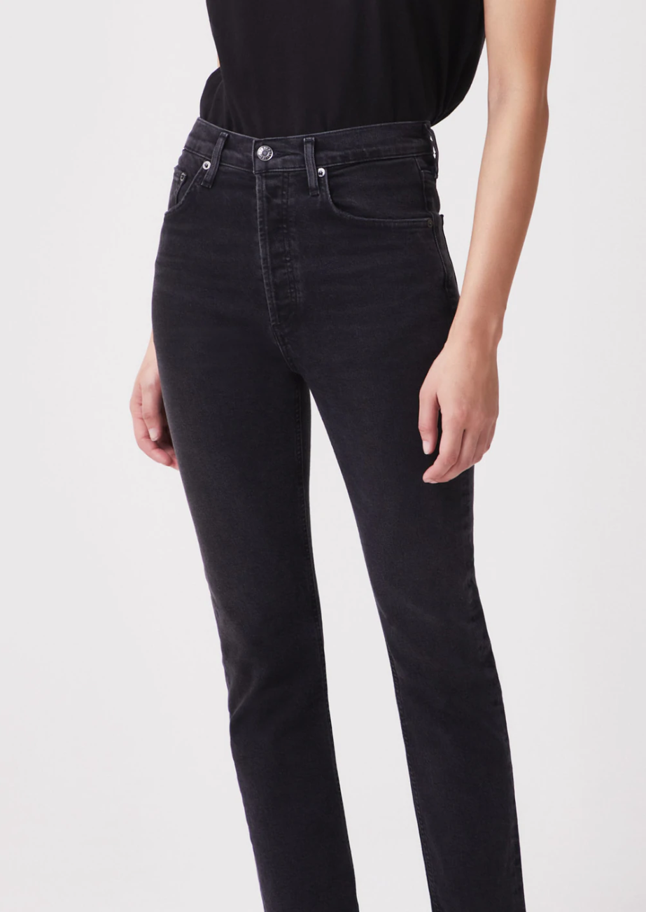 AGOLDE | Riley High Rise Straight Crop Jean Panoramic | The New Trend