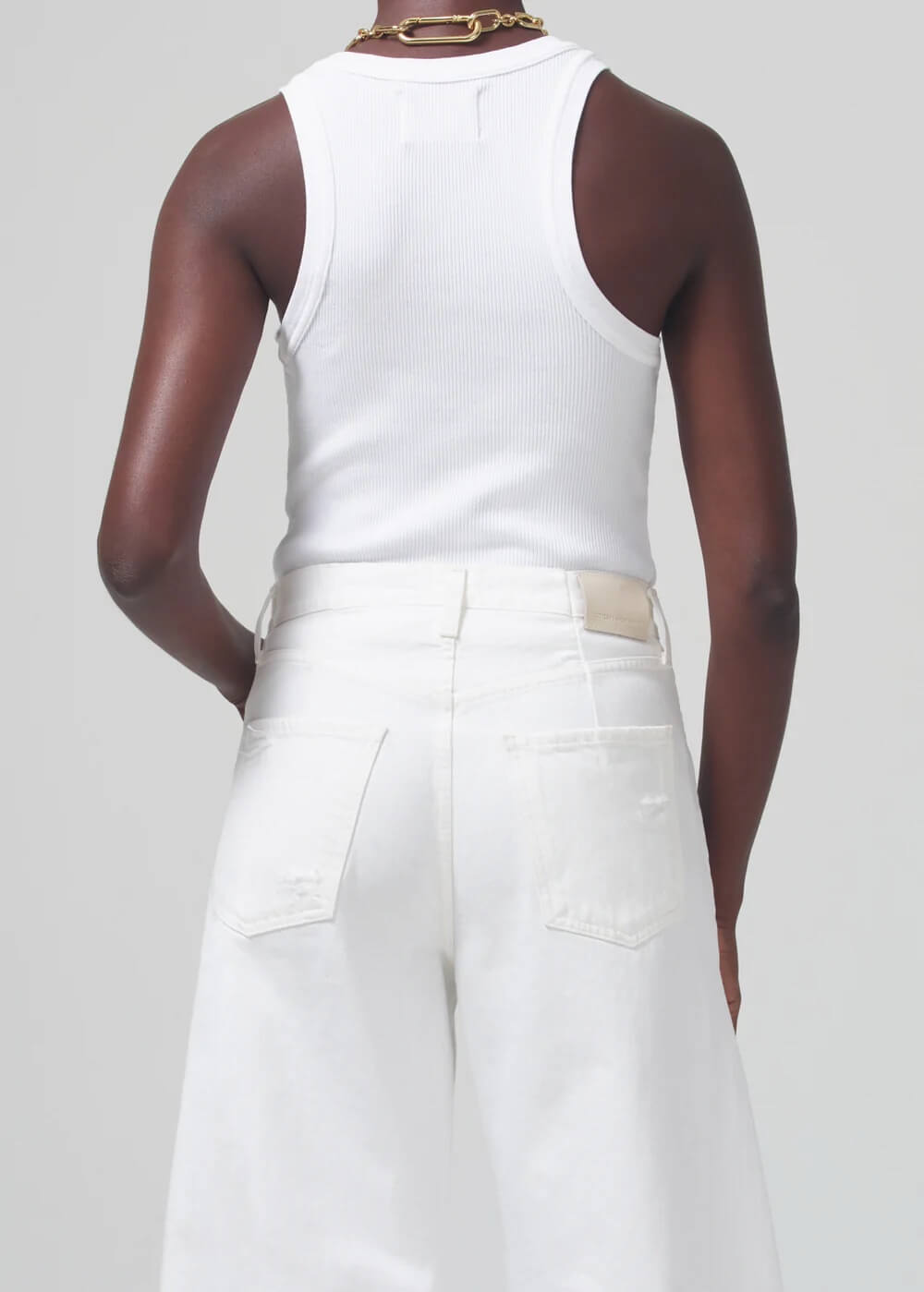 Citizens Of Humanity Isabel Rib Tank Top in White from The New Trend