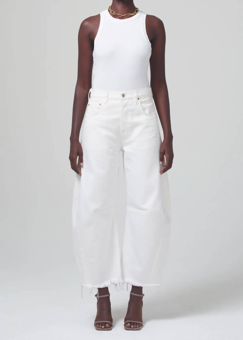 Citizens Of Humanity Isabel Rib Tank Top in White from The New Trend