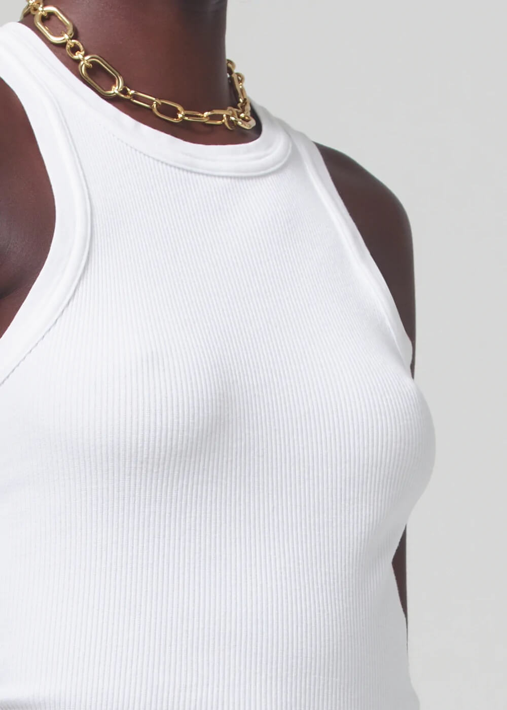 Citizens Of Humanity Isabel Rib Tank Top in White from The New Trend