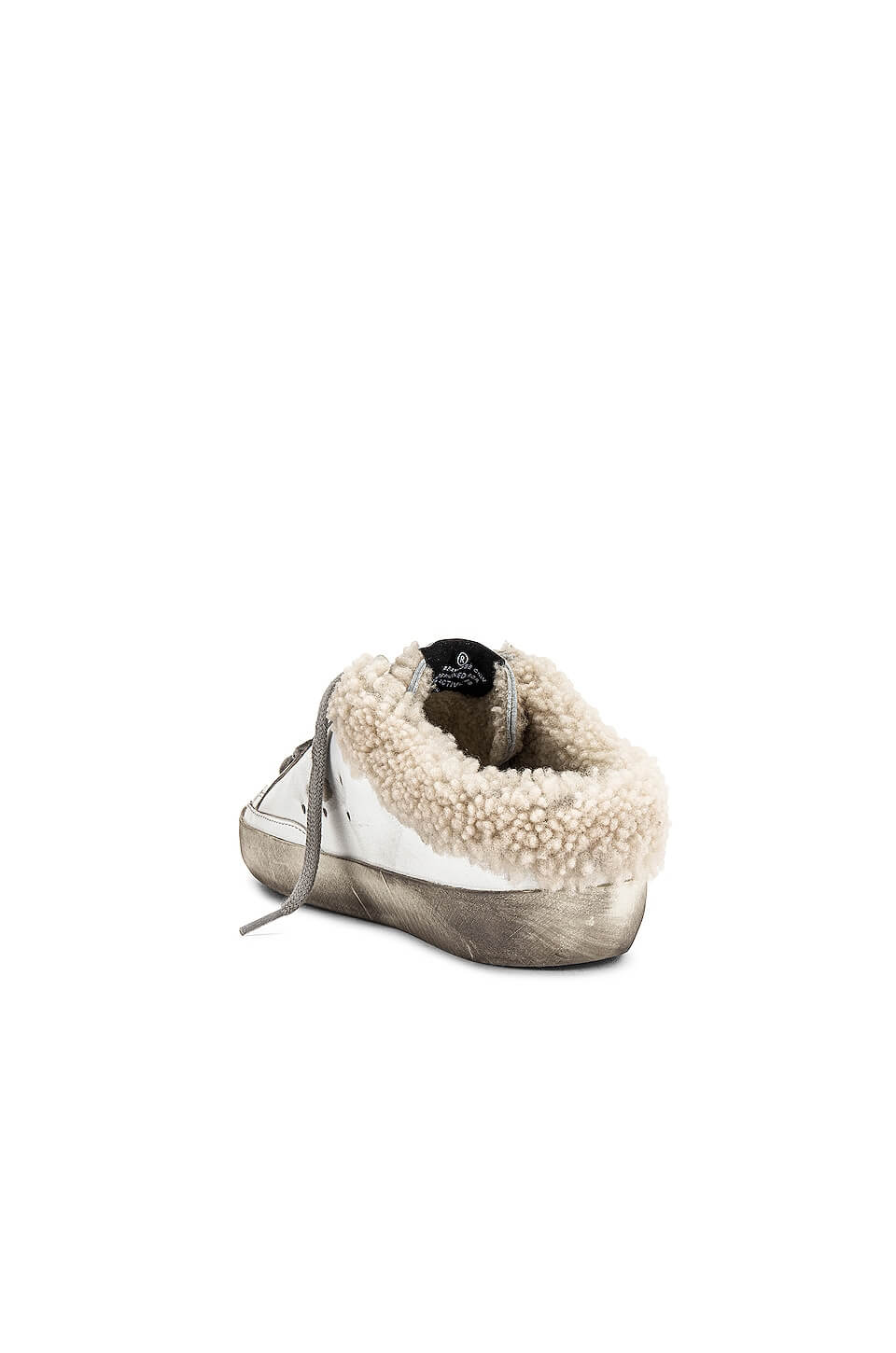 Golden Goose Superstar Sabot Sneakers in White/Silver/Beige from The New Trend