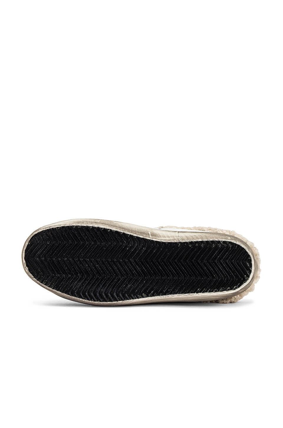 Golden Goose Superstar Sabot Sneakers in White/Silver/Beige from The New Trend