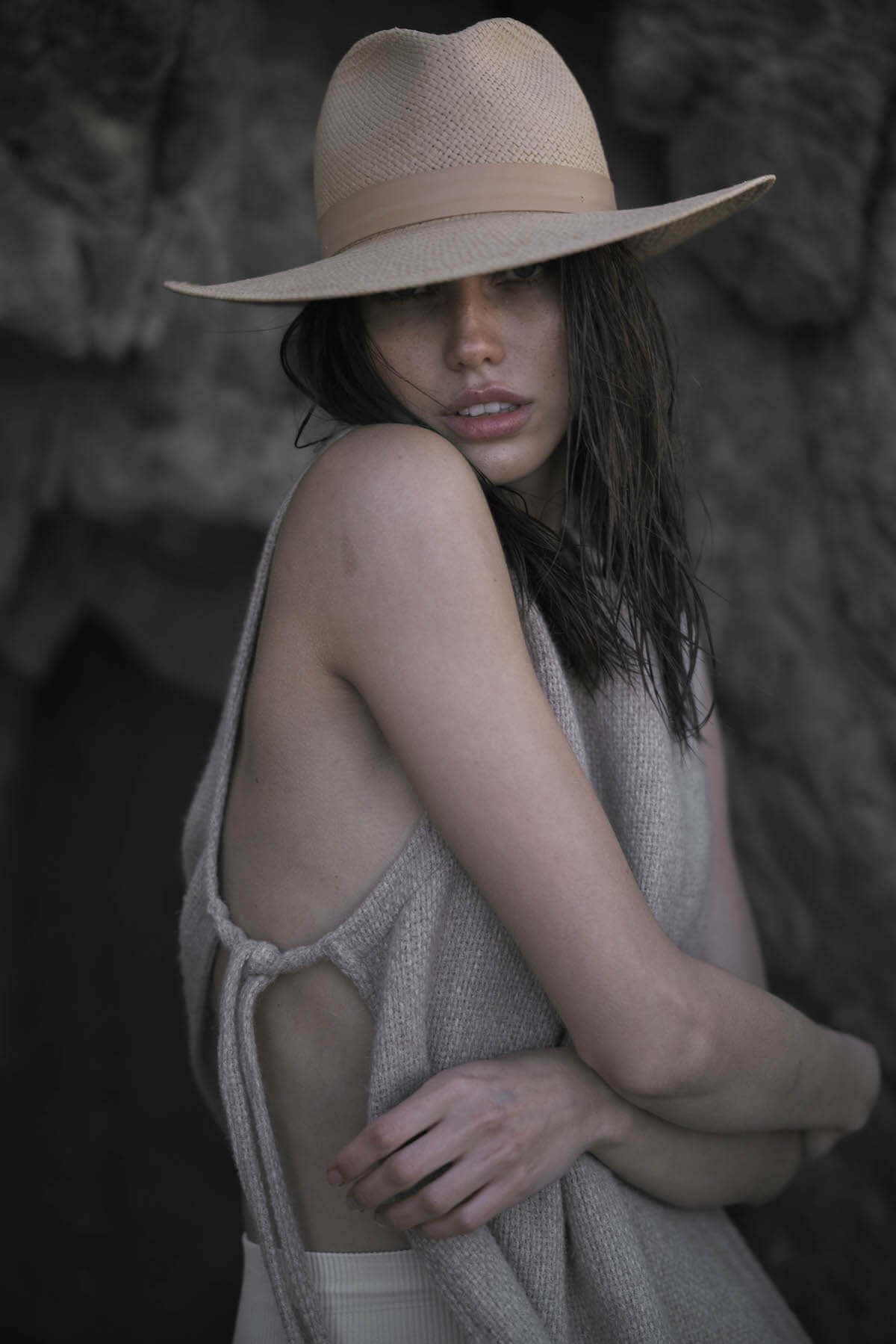 Janessa Leone Simone Fedora in Sand from The New Trend