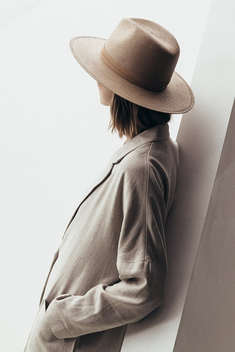 Janessa Leone Simone Fedora in Sand from The New Trend