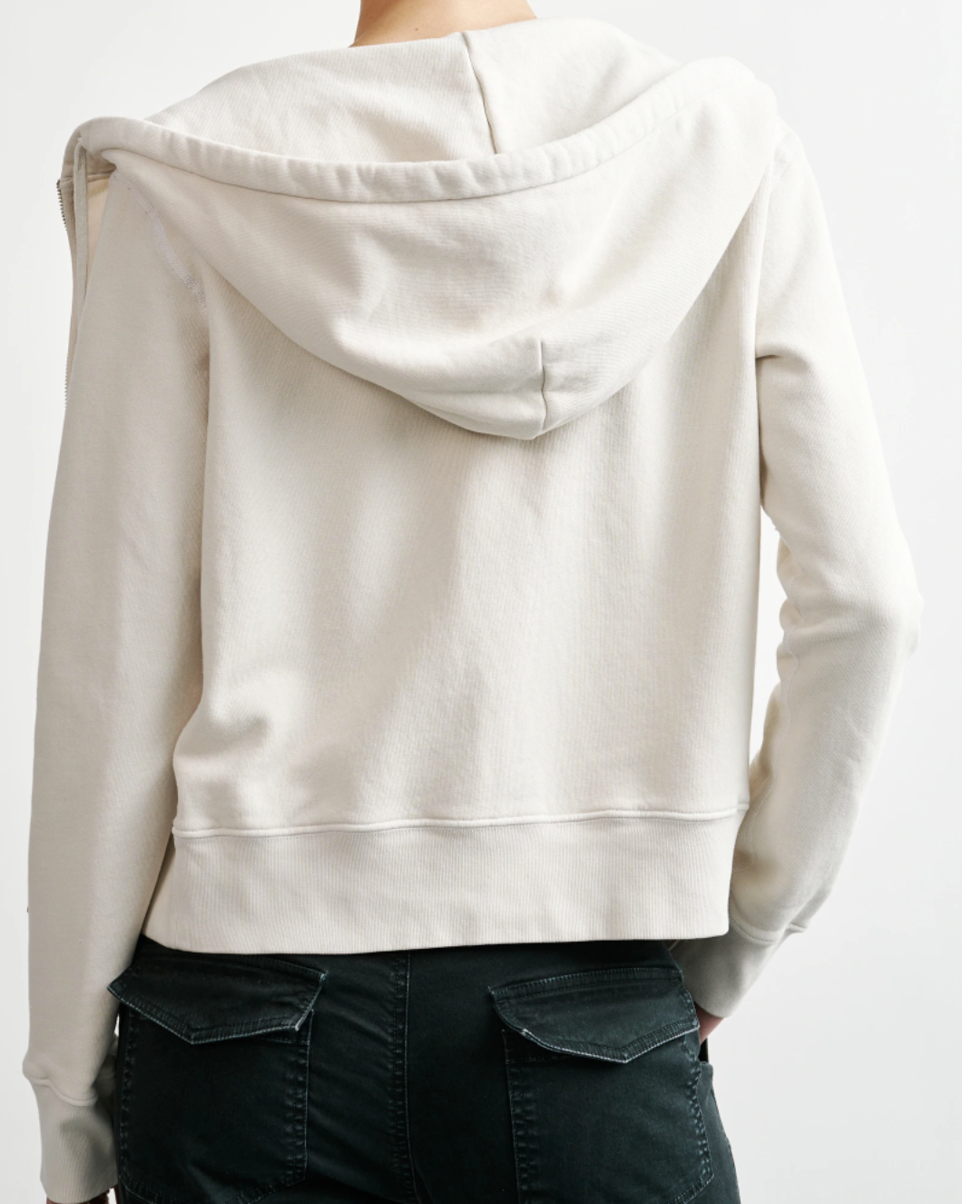 NILI LOTAN Callie Zip Up Hoodie Chalk | TNT The New Trend
