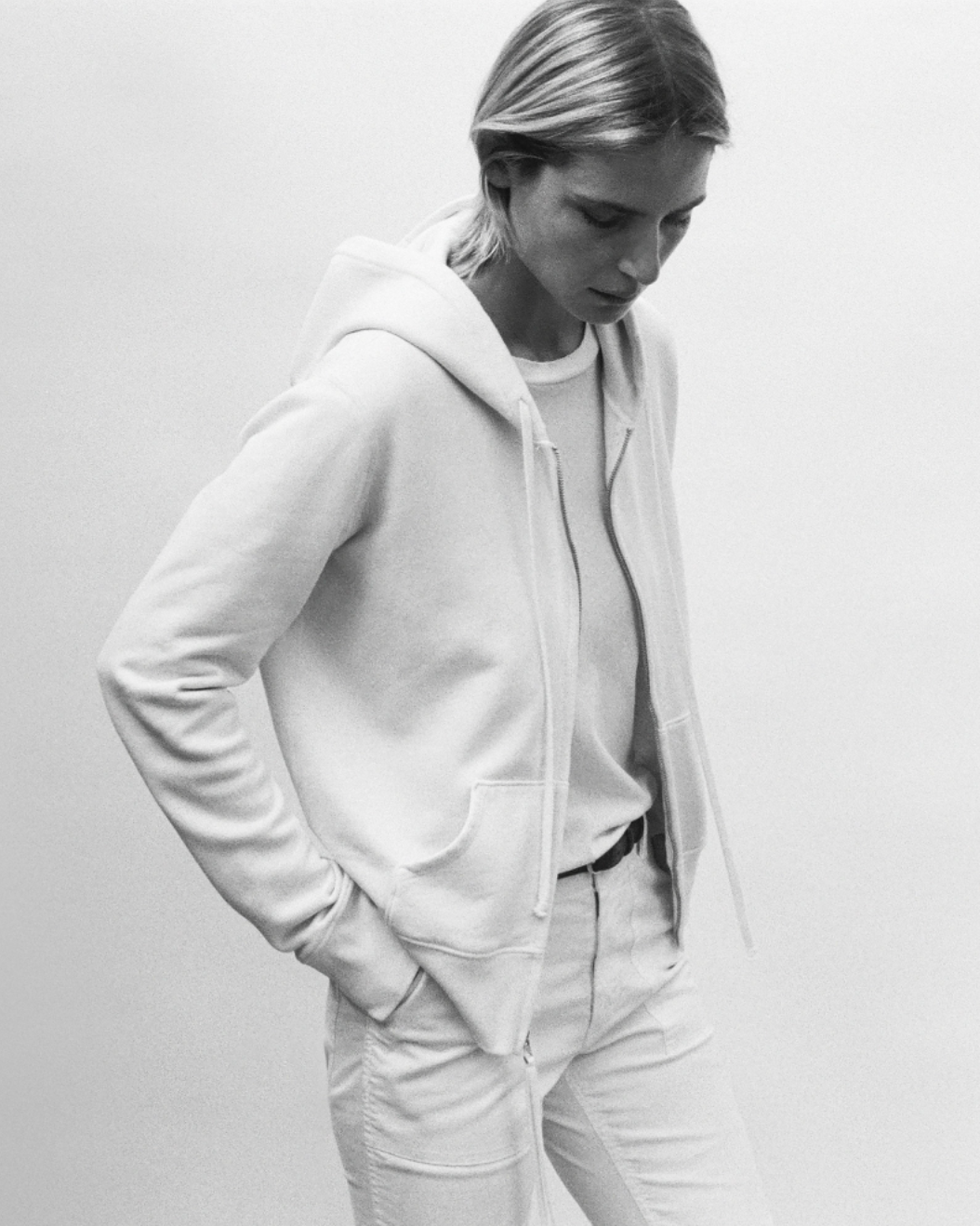 NILI LOTAN Callie Zip Up Hoodie Chalk | TNT The New Trend