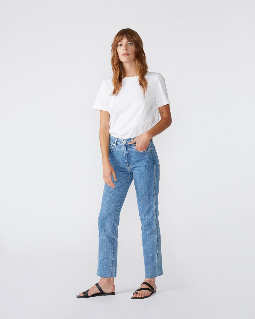 SLVRLAKE Hero High Rise Slim Leg Jean in Pacific from The New Trend