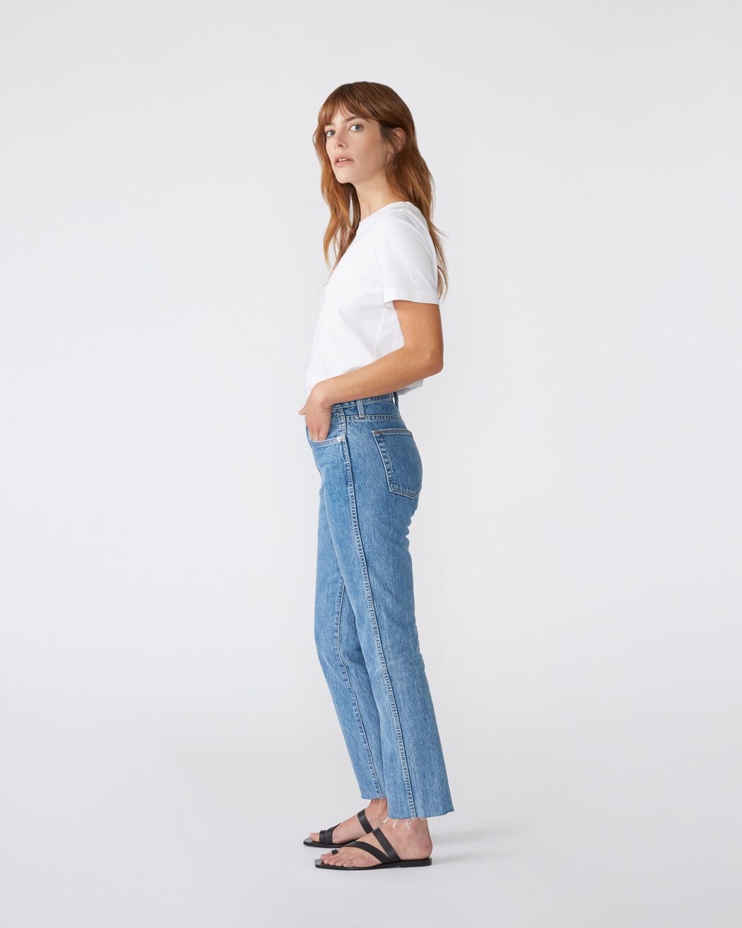 SLVRLAKE Hero High Rise Slim Leg Jean in Pacific from The New Trend