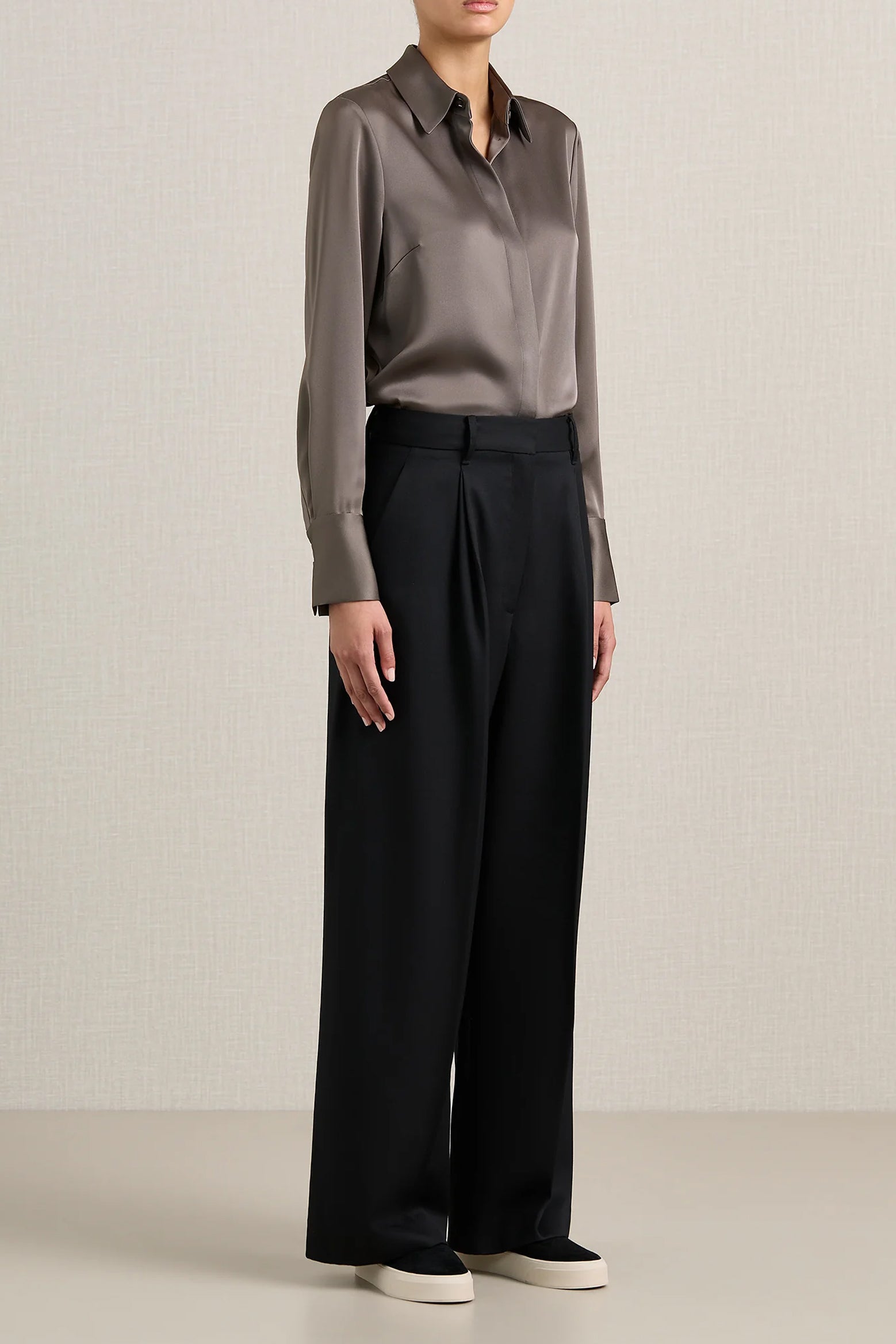 The A Emery Philippa Shirt in Graphite available at The New Trend Australia