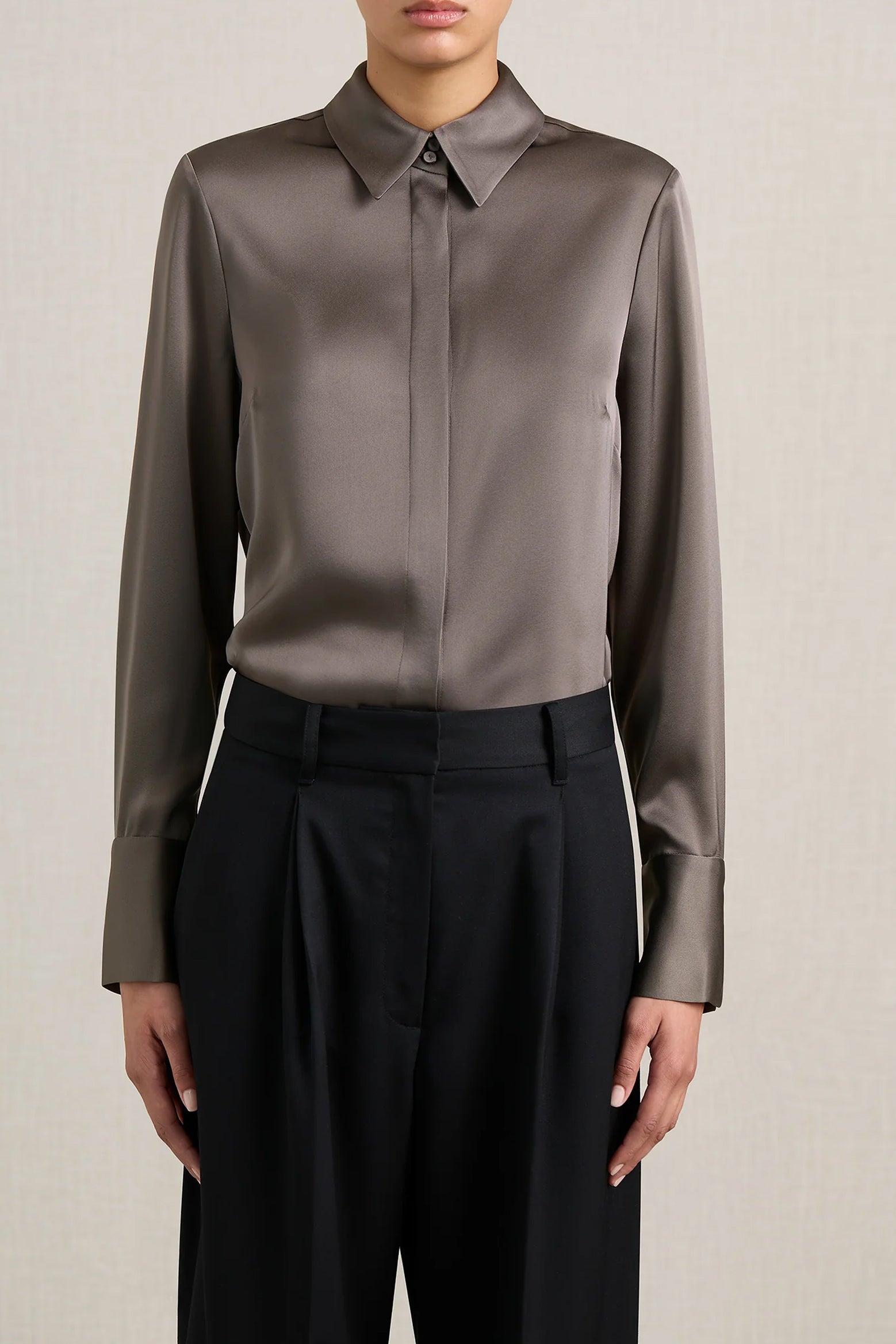 The A Emery Philippa Shirt in Graphite available at The New Trend Australia