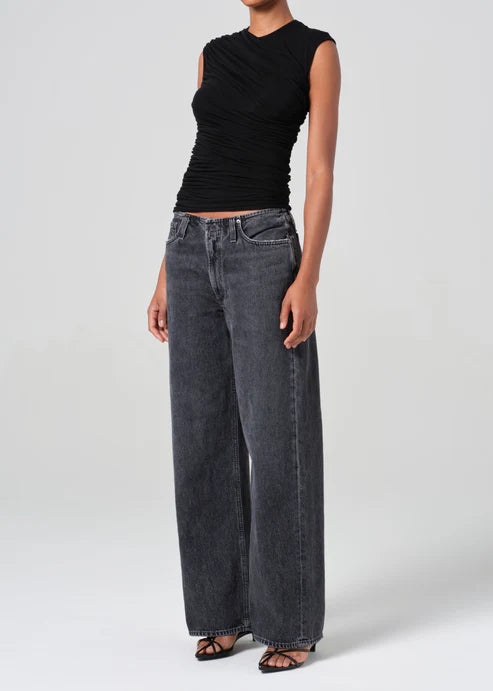 AGOLDE ESTER TWIST TANK IN BLACK | THE NEW TREND