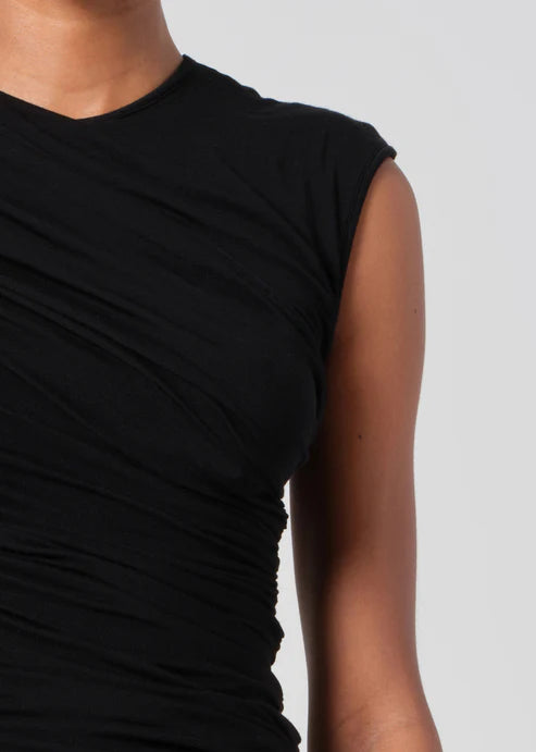 AGOLDE ESTER TWIST TANK IN BLACK | THE NEW TREND